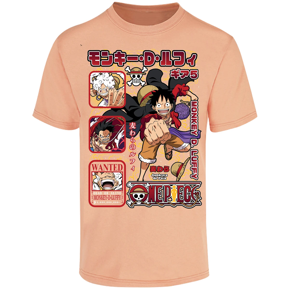 Playera One Piece Anime Luffy Op para Adulto 34