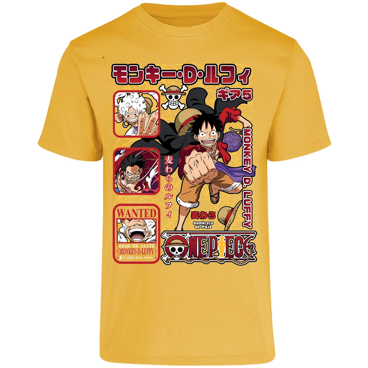 Playera One Piece Anime Luffy Op para Adulto 49