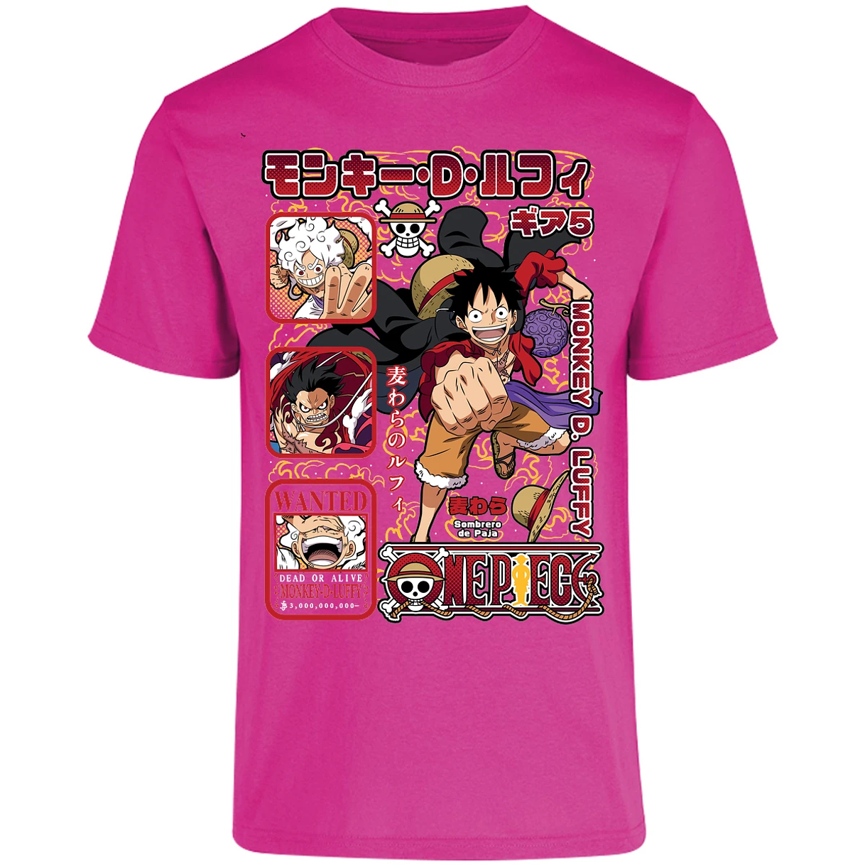 Playera One Piece Anime Luffy Op para Adulto 12