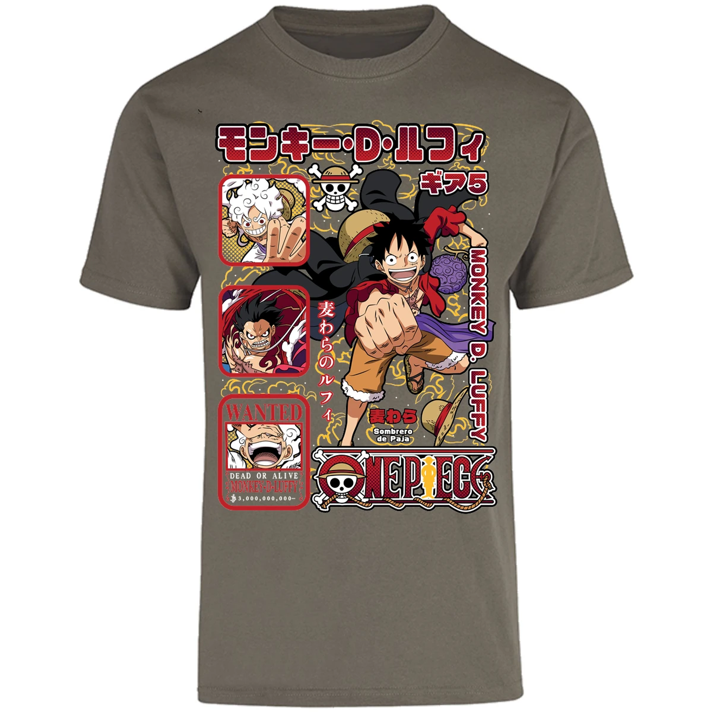 Playera One Piece Anime Luffy Op para Adulto 25