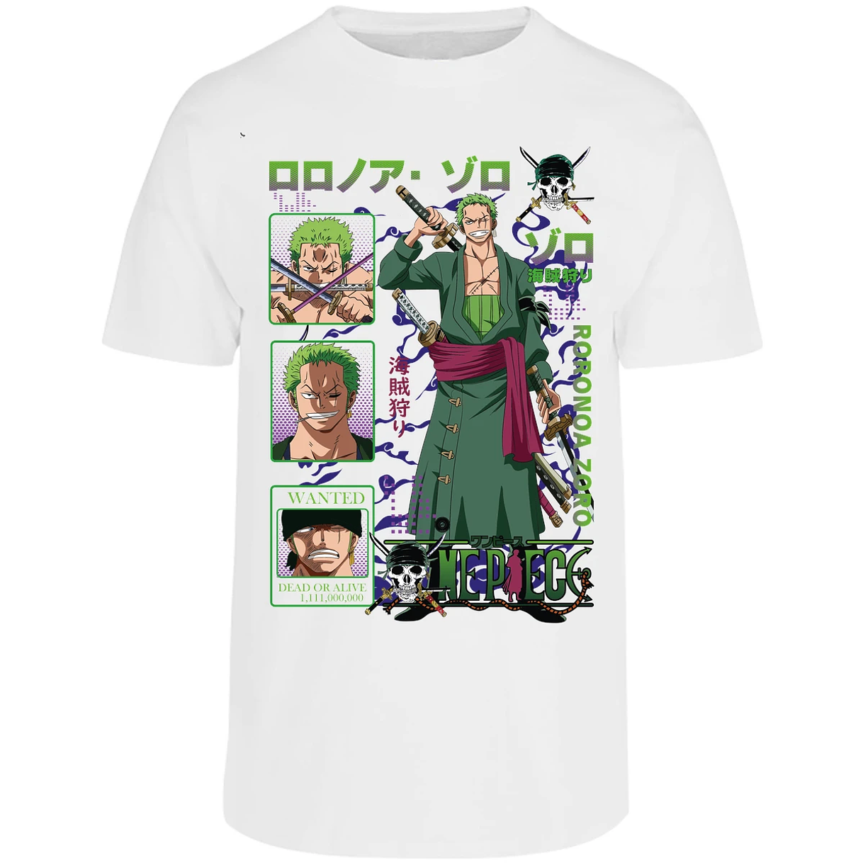 Playera One Piece Zoro One Piece para Adulto 34