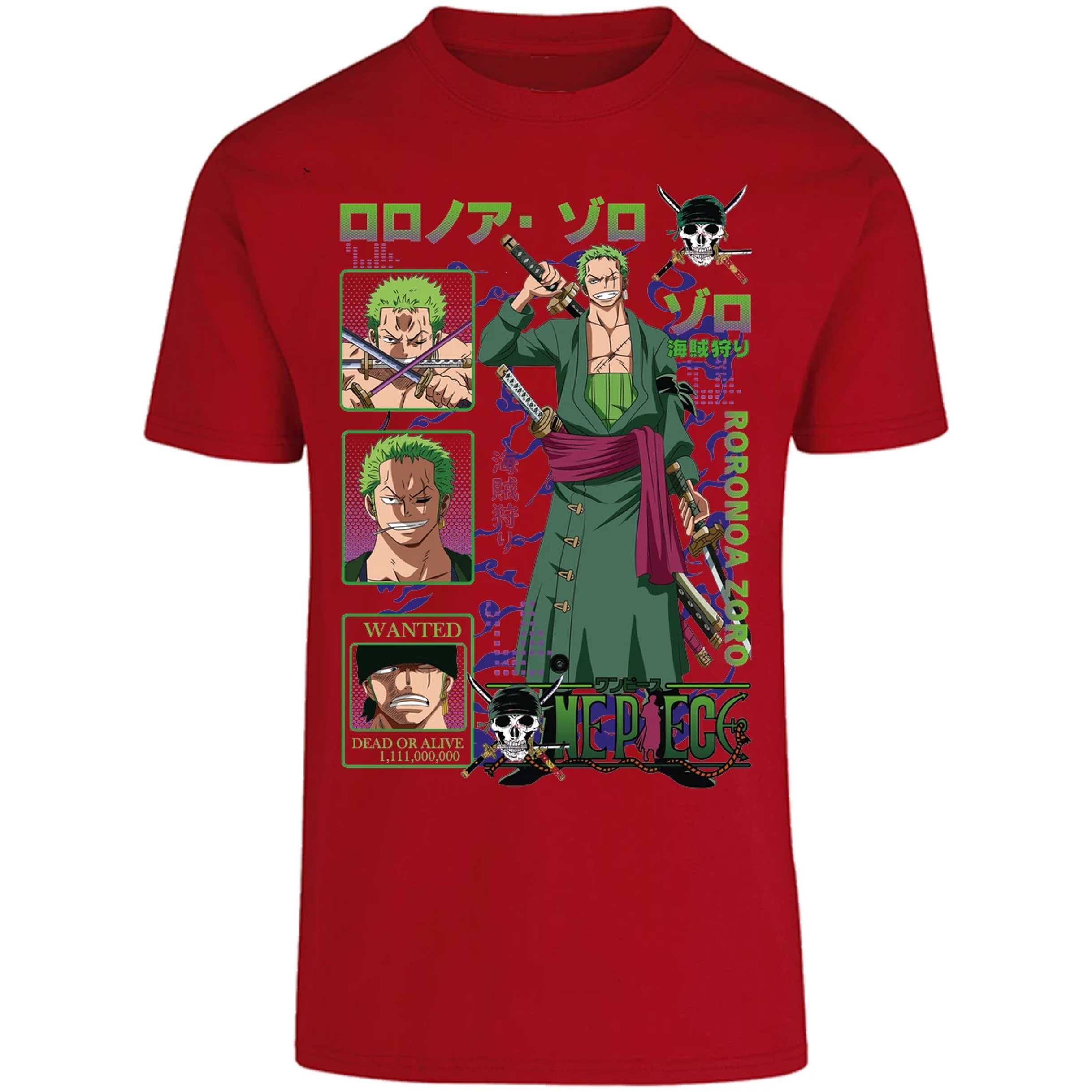 Playera One Piece Zoro One Piece para Adulto 37