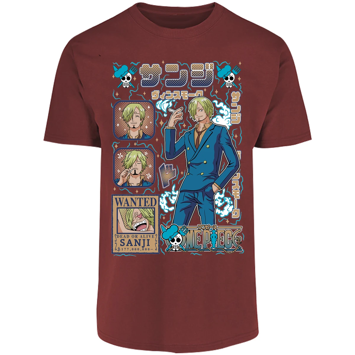 Playera One Piece Sanji Anime para Adulto 11