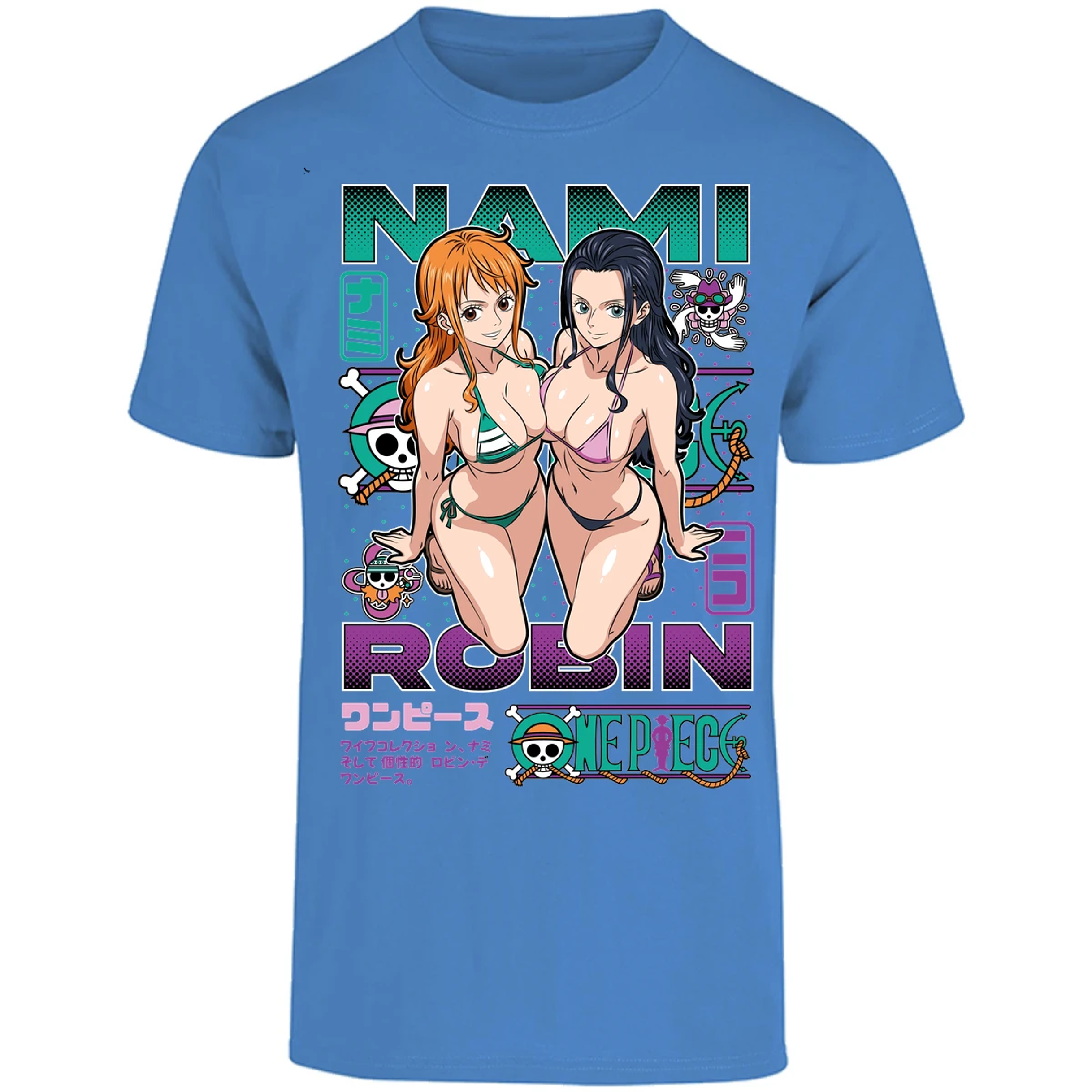 Playera One Piece Nami Y Robin para Adulto 7