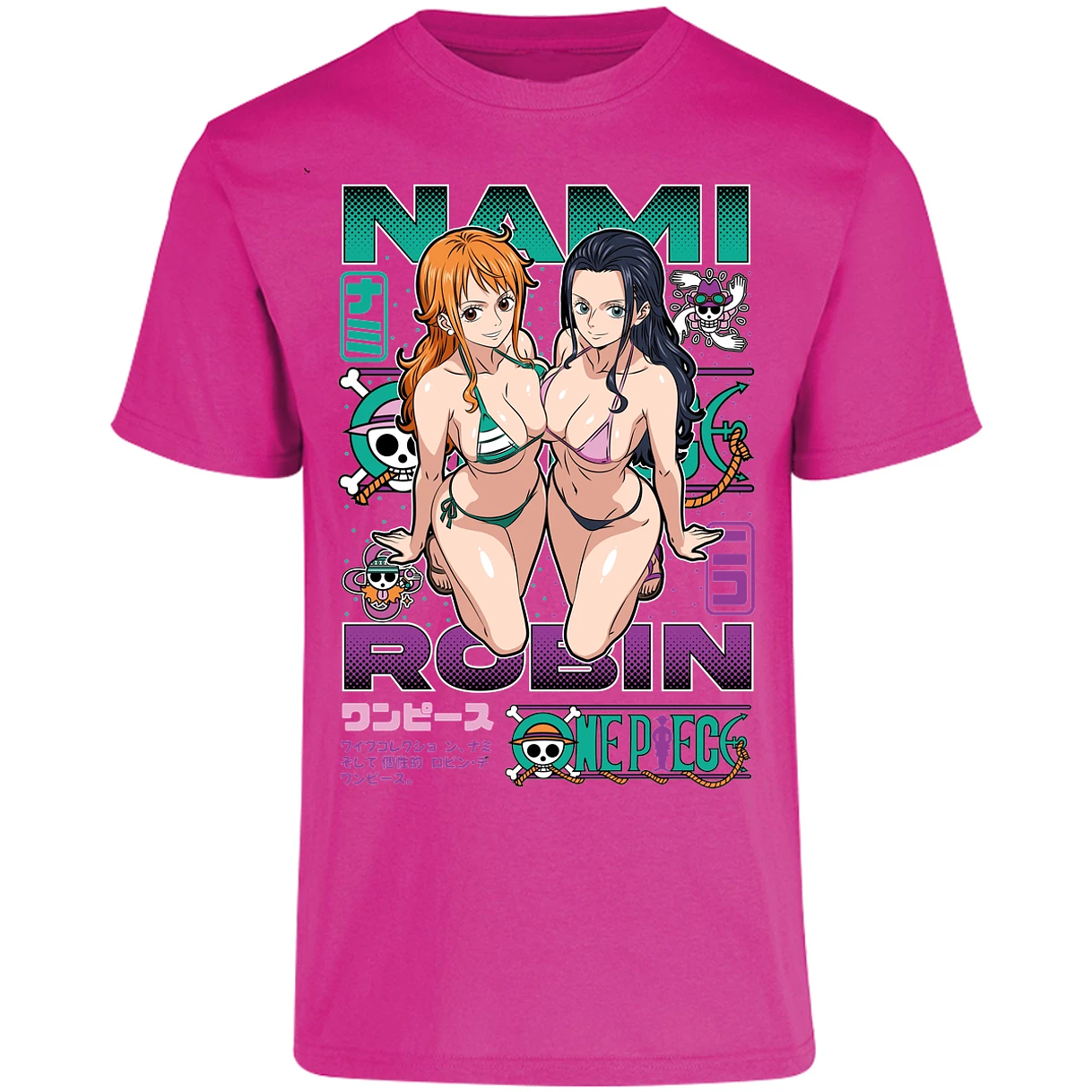 Playera One Piece Nami Y Robin para Adulto 14