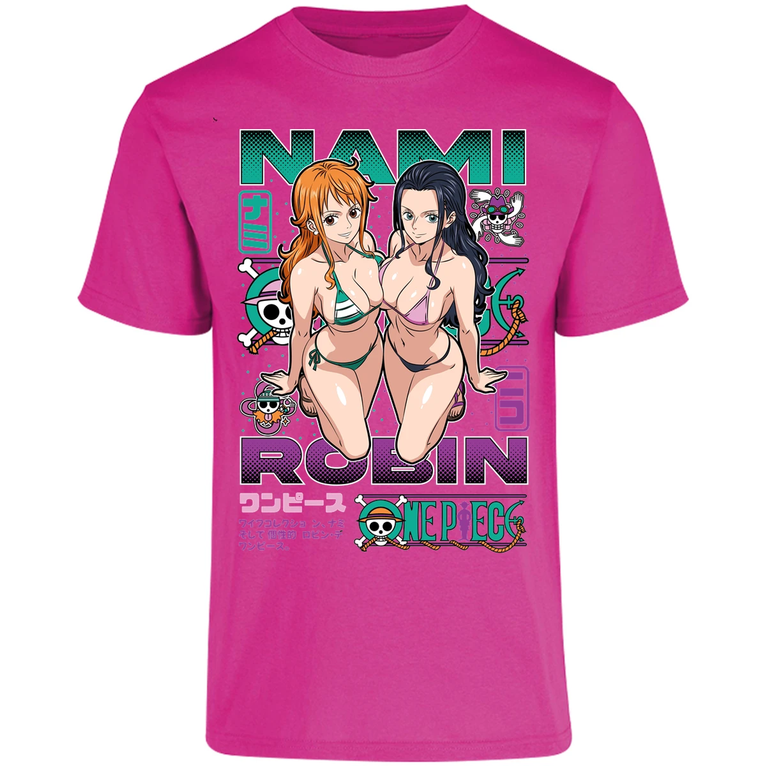 Playera One Piece Nami Y Robin para Adulto 14