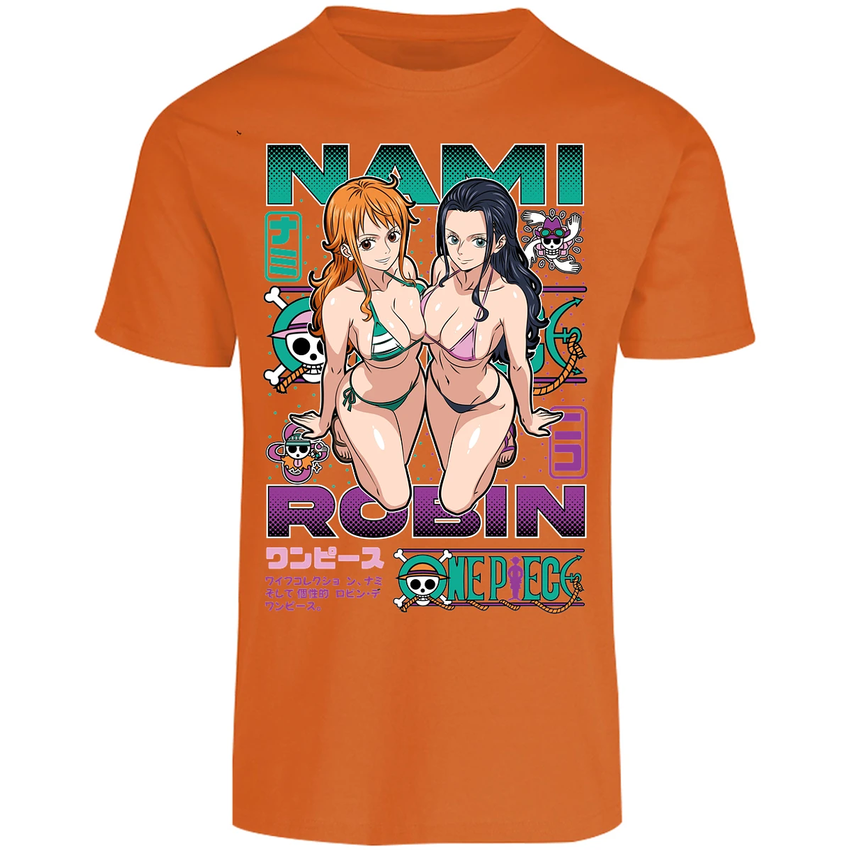 Playera One Piece Nami Y Robin para Adulto 28