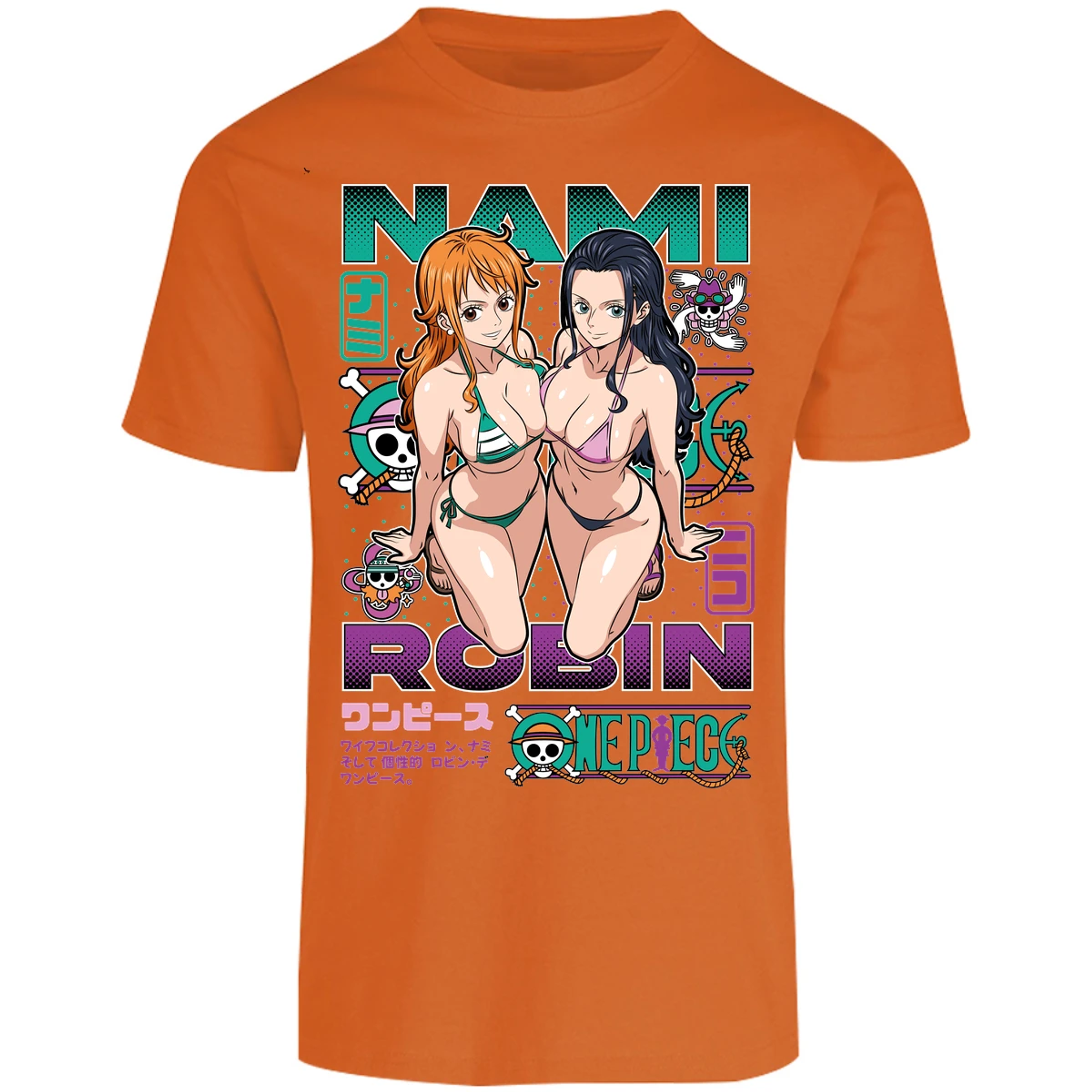 Playera One Piece Nami Y Robin para Adulto 28