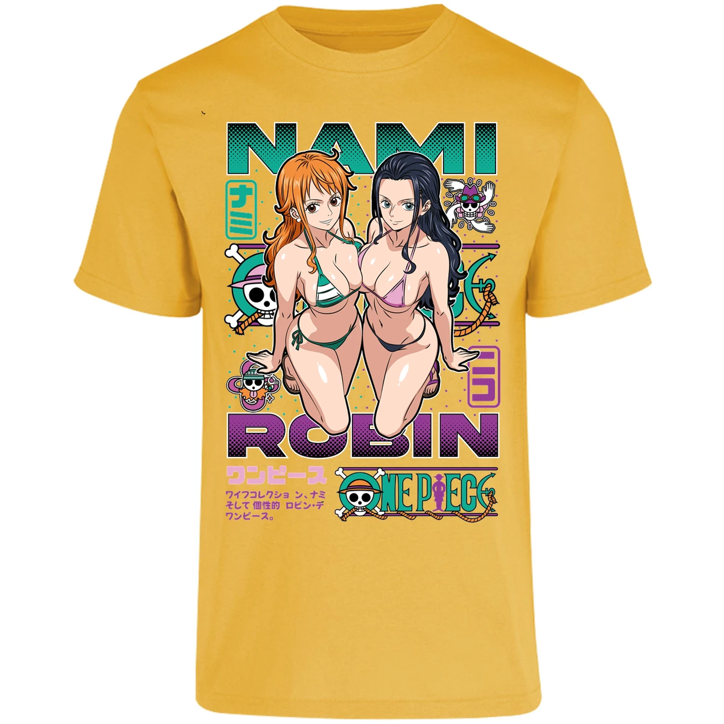 Playera One Piece Nami Y Robin para Adulto 9