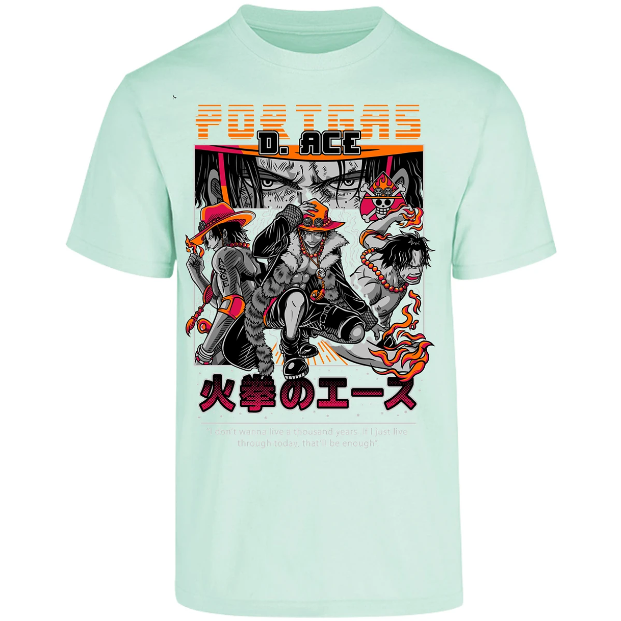 Playera One Piece Portgas para Adulto 8