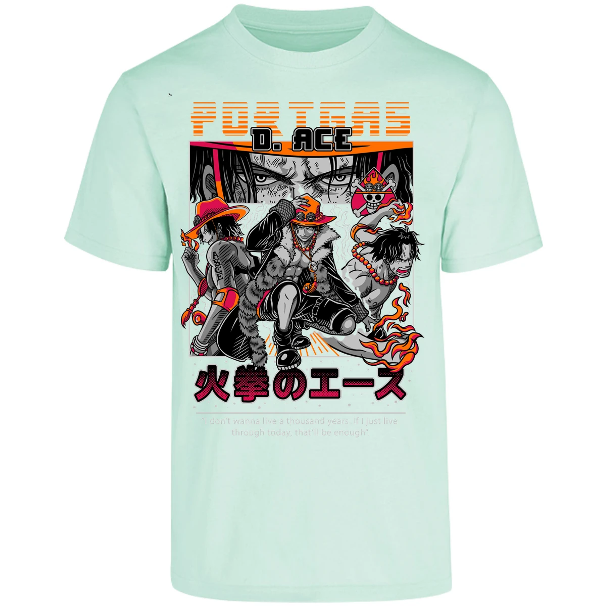 Playera One Piece Portgas para Adulto 8