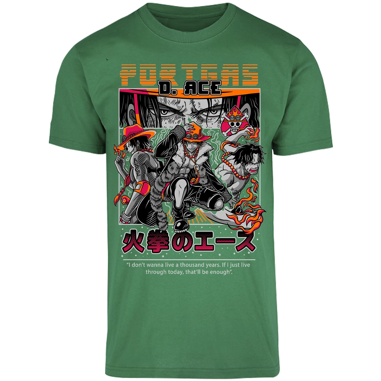 Playera One Piece Portgas para Adulto 37