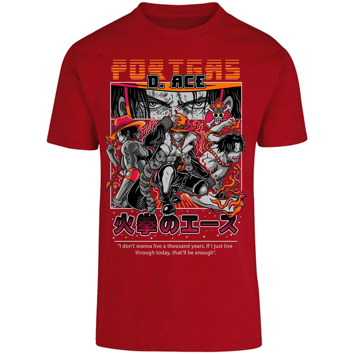 Playera One Piece Portgas para Adulto 10