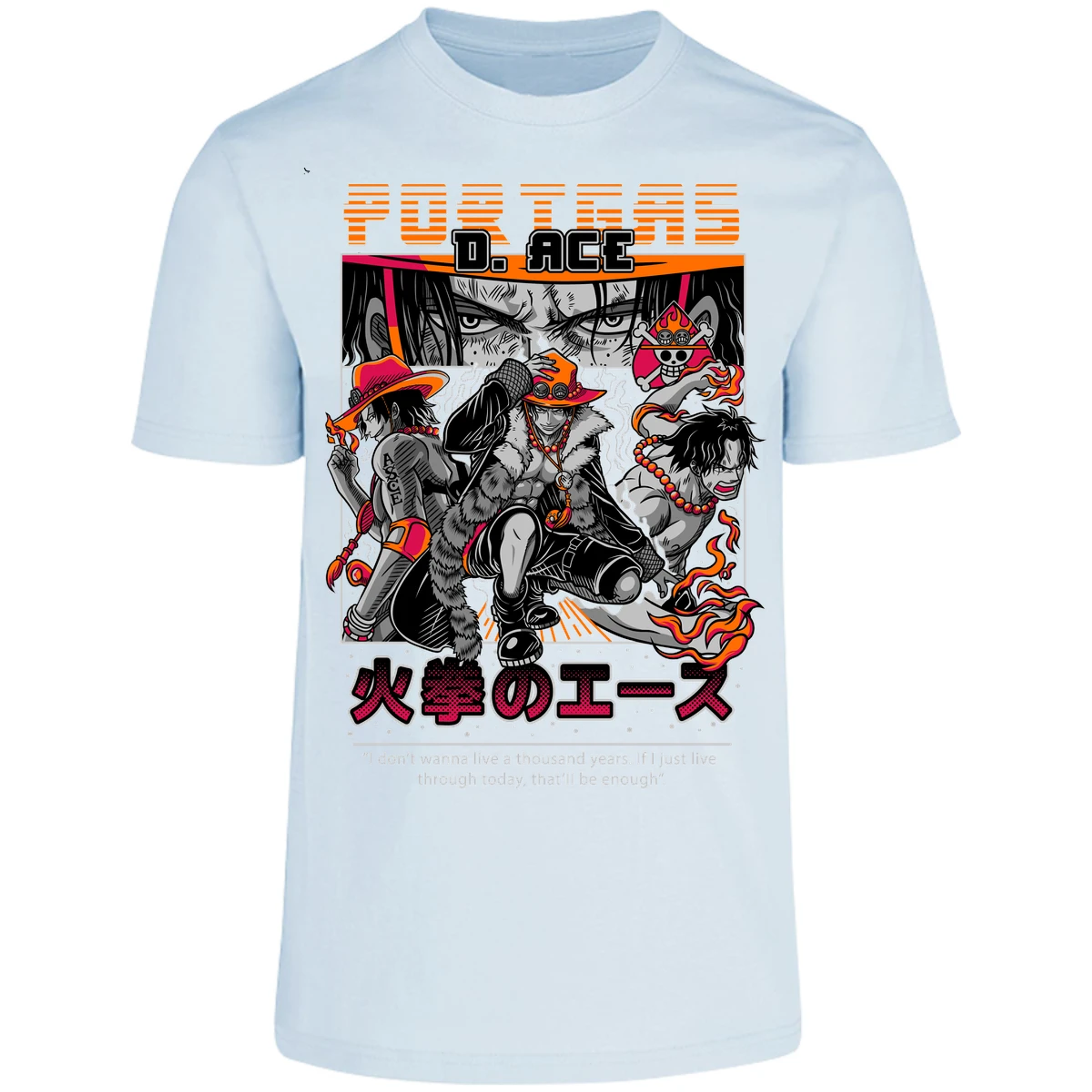 Playera One Piece Portgas para Adulto 24