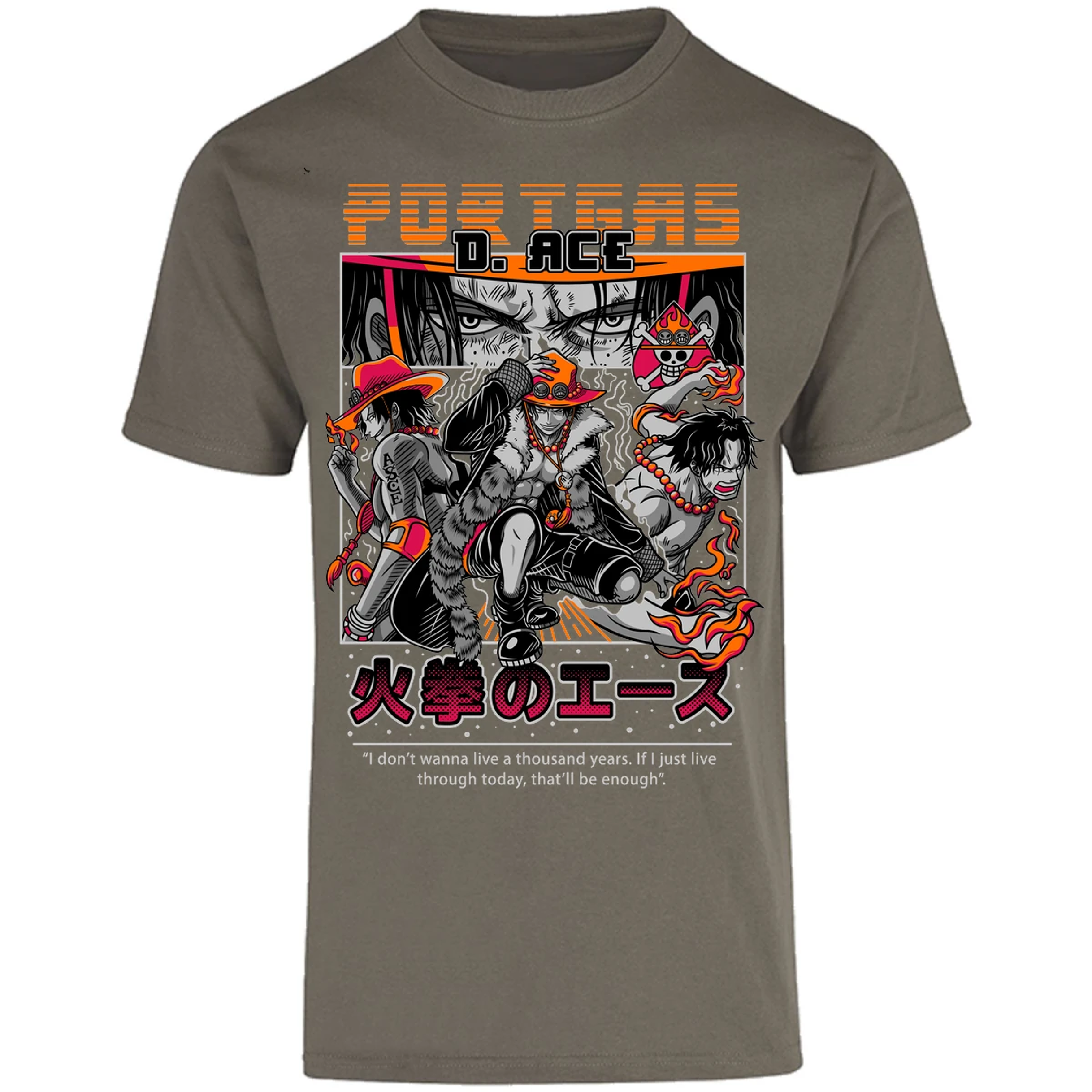 Playera One Piece Portgas para Adulto 26