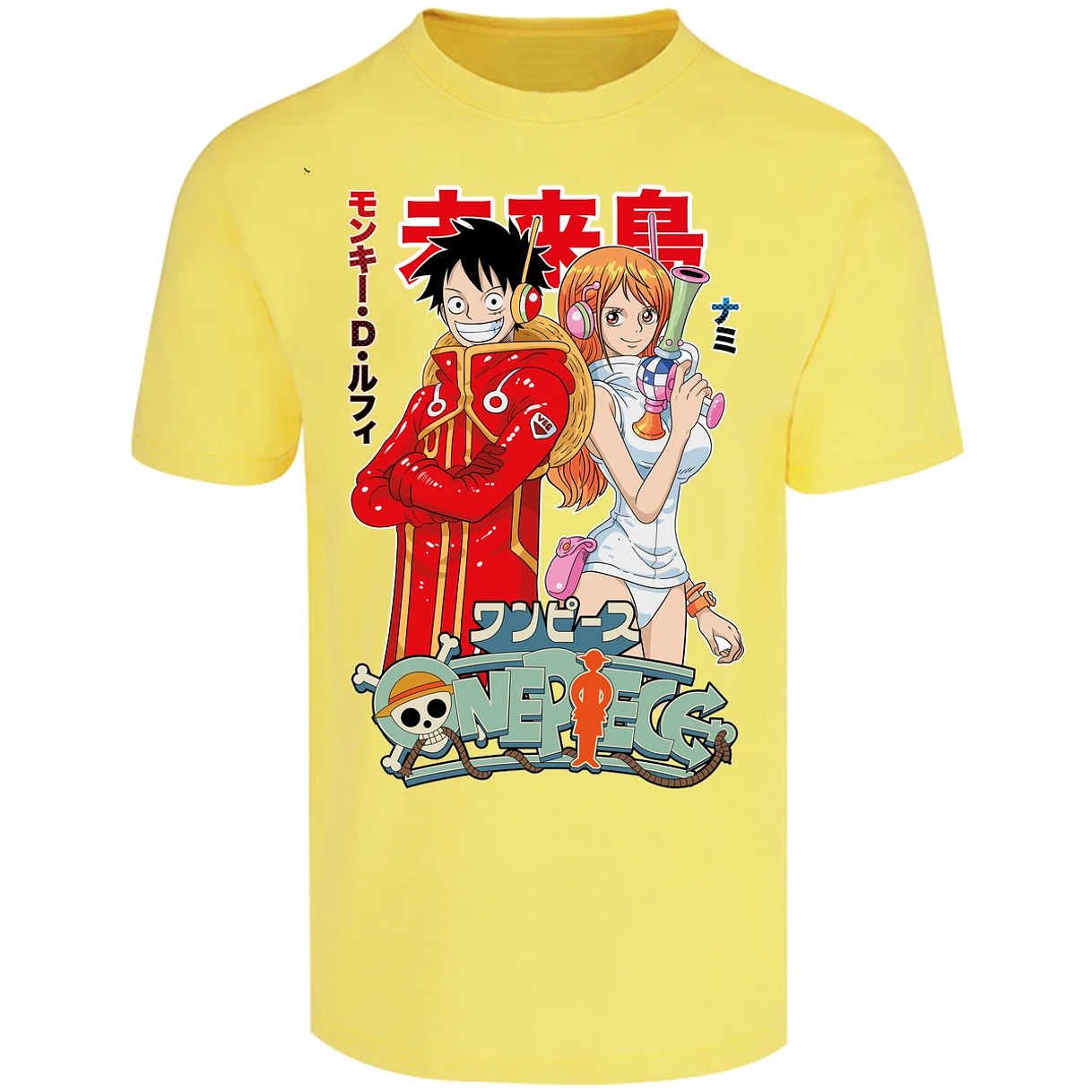 Playera One Piece Luffy Y Nami Egghead para Adulto 9