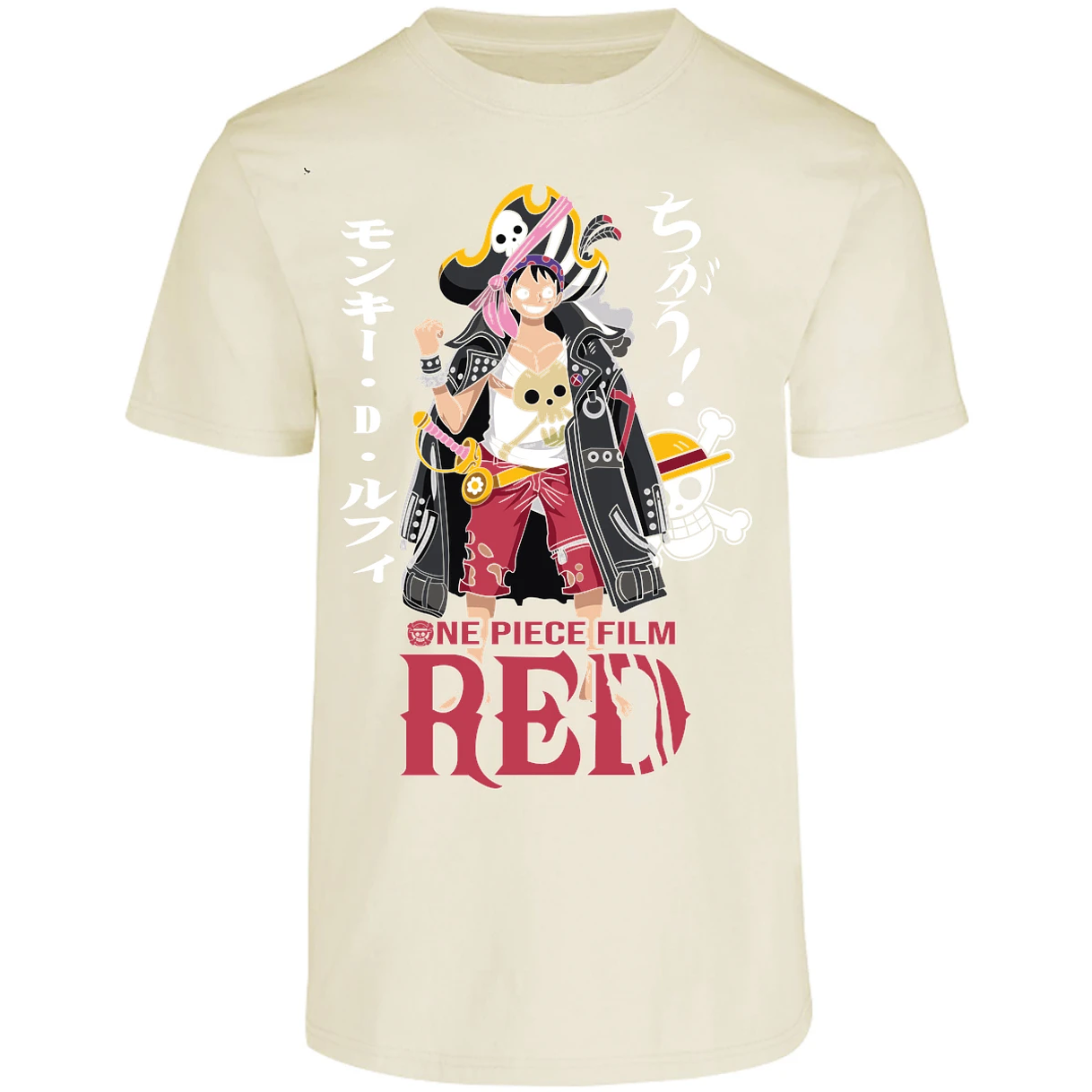Playera One Piece Luffy Film Red para Adulto 15