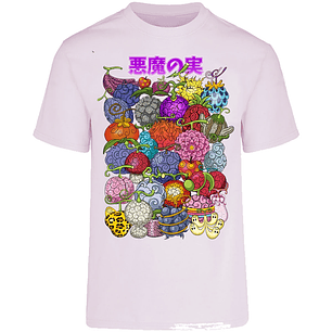 Playera One Piece Frutas Del Diablo para Adulto