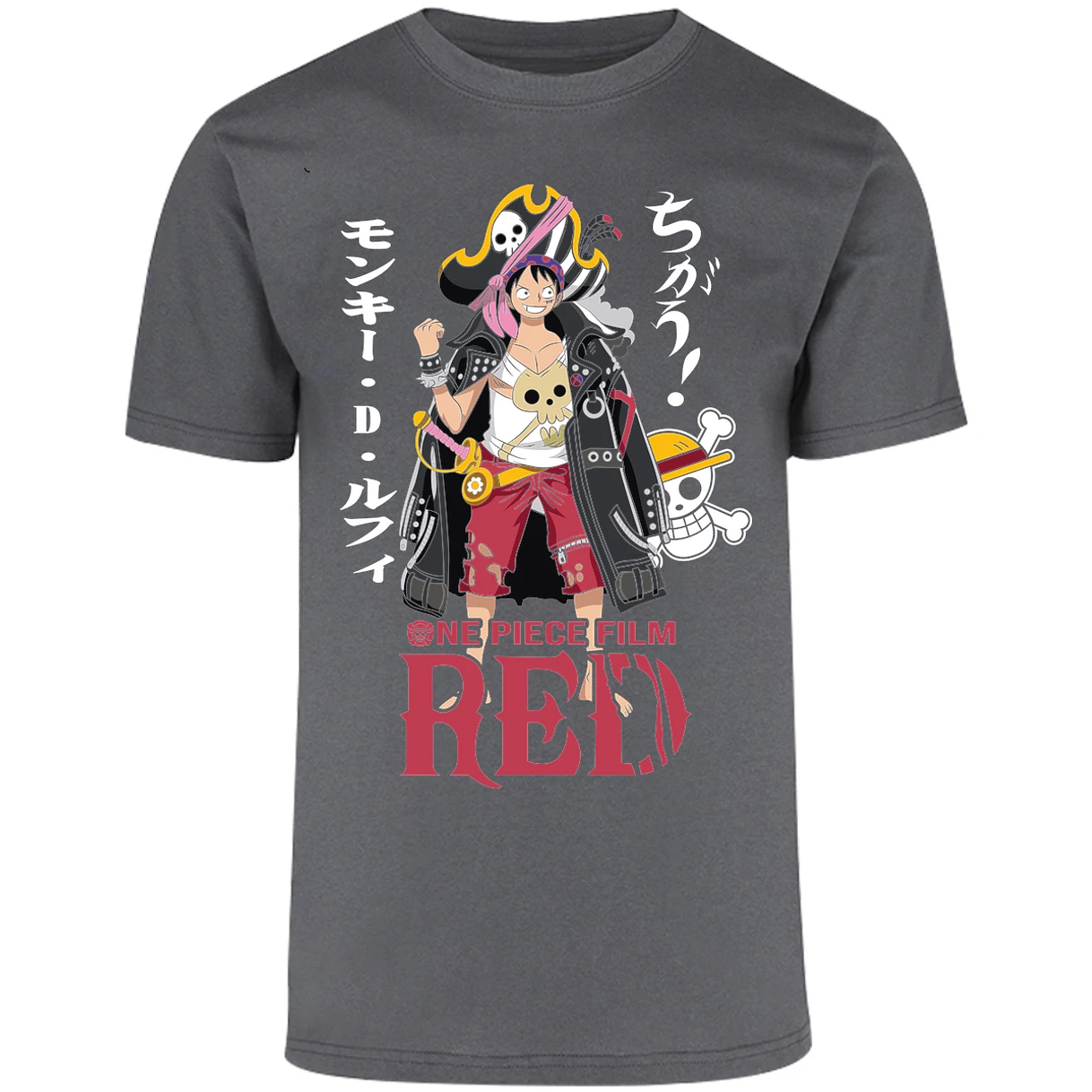 Playera One Piece Luffy Film Red para Adulto 9