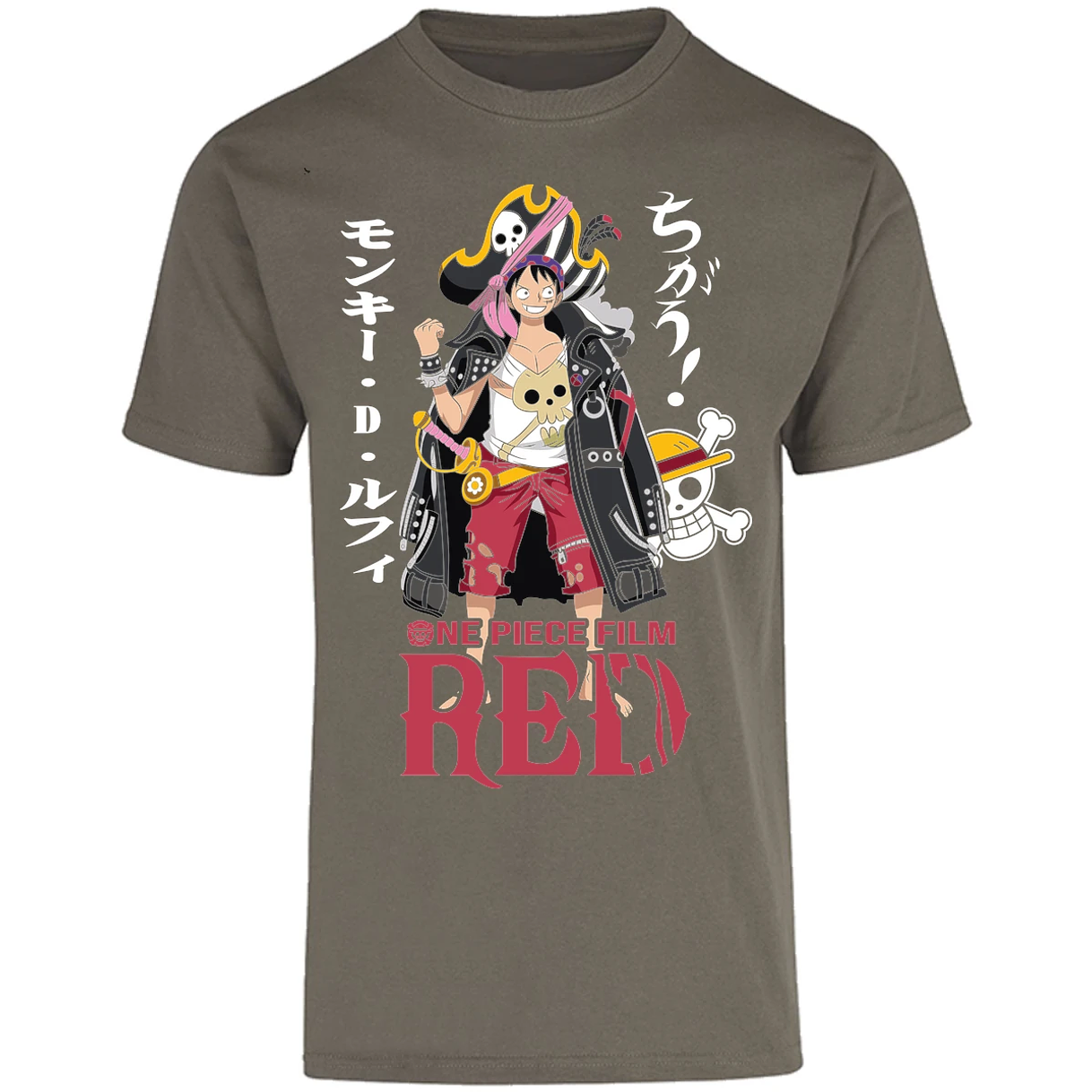 Playera One Piece Luffy Film Red para Adulto 22