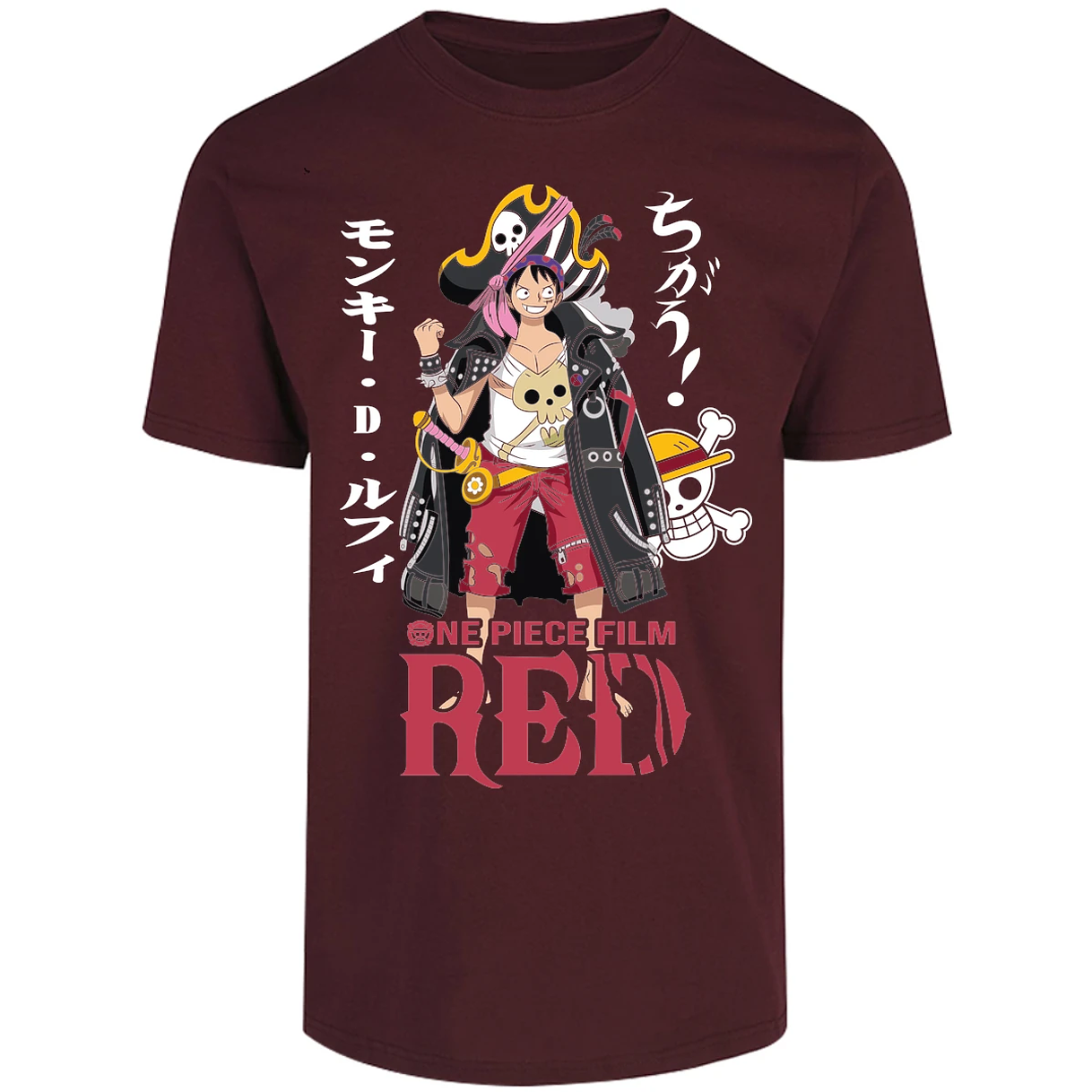 Playera One Piece Luffy Film Red para Adulto 7