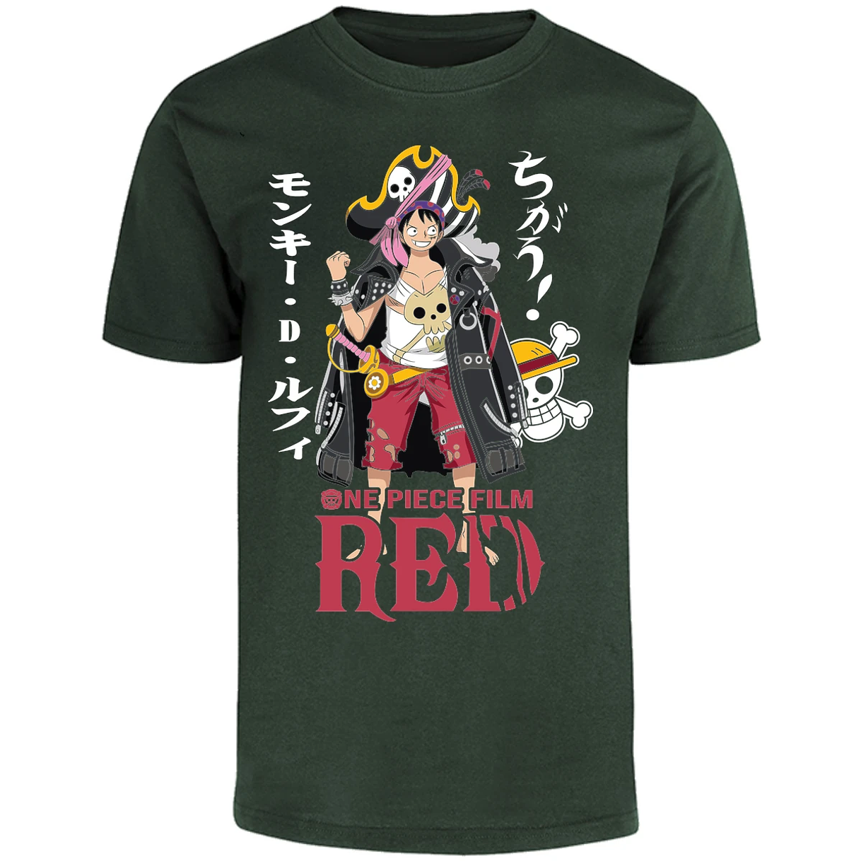 Playera One Piece Luffy Film Red para Adulto 42