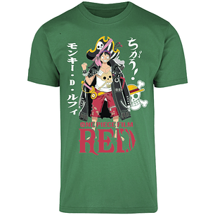 Playera One Piece Luffy Film Red para Adulto