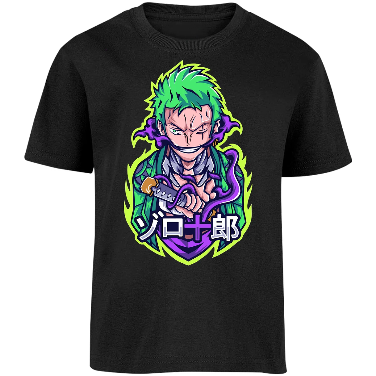 Playera One Piece Anime Zoro Roronoa para Niño 6