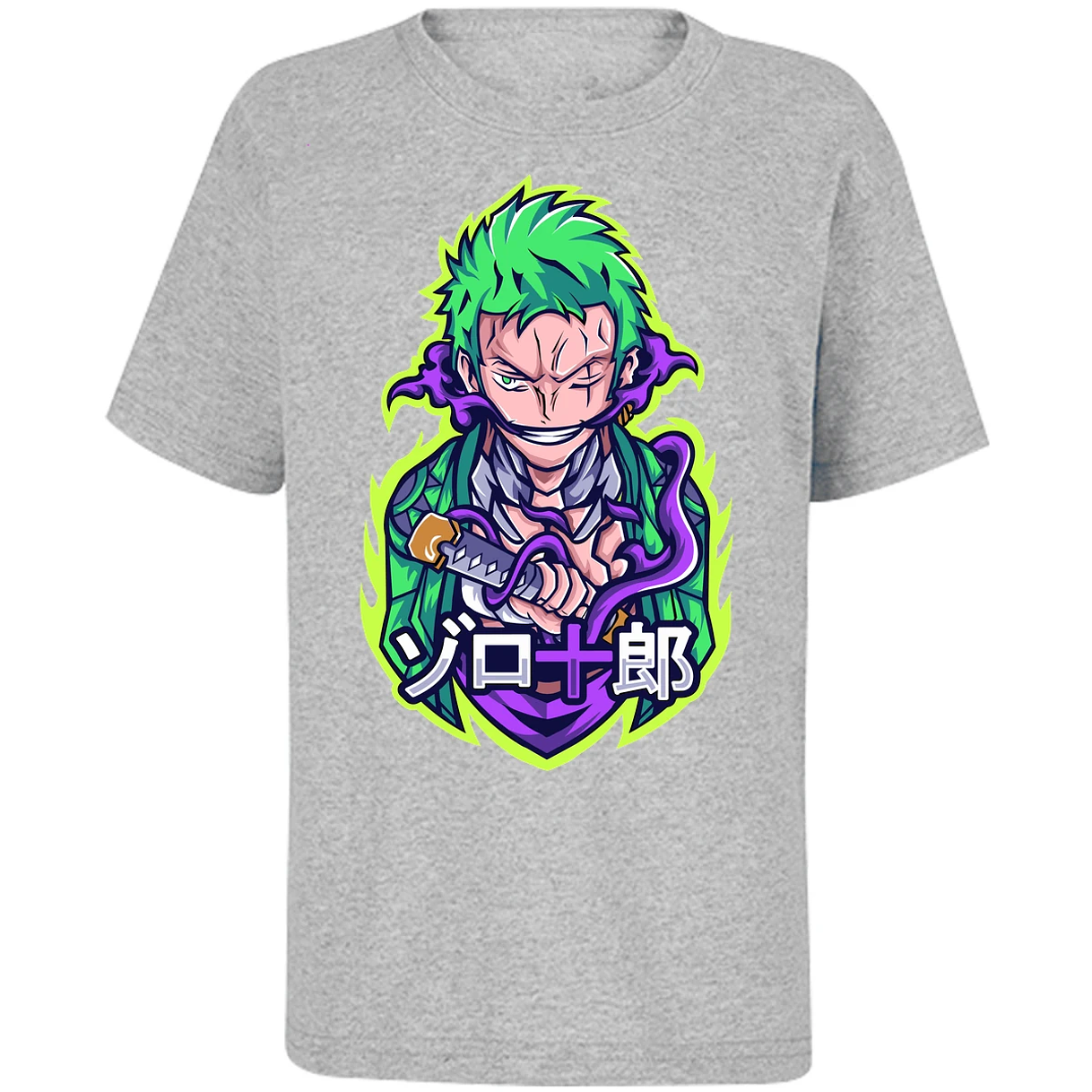 Playera One Piece Anime Zoro Roronoa para Niño 4