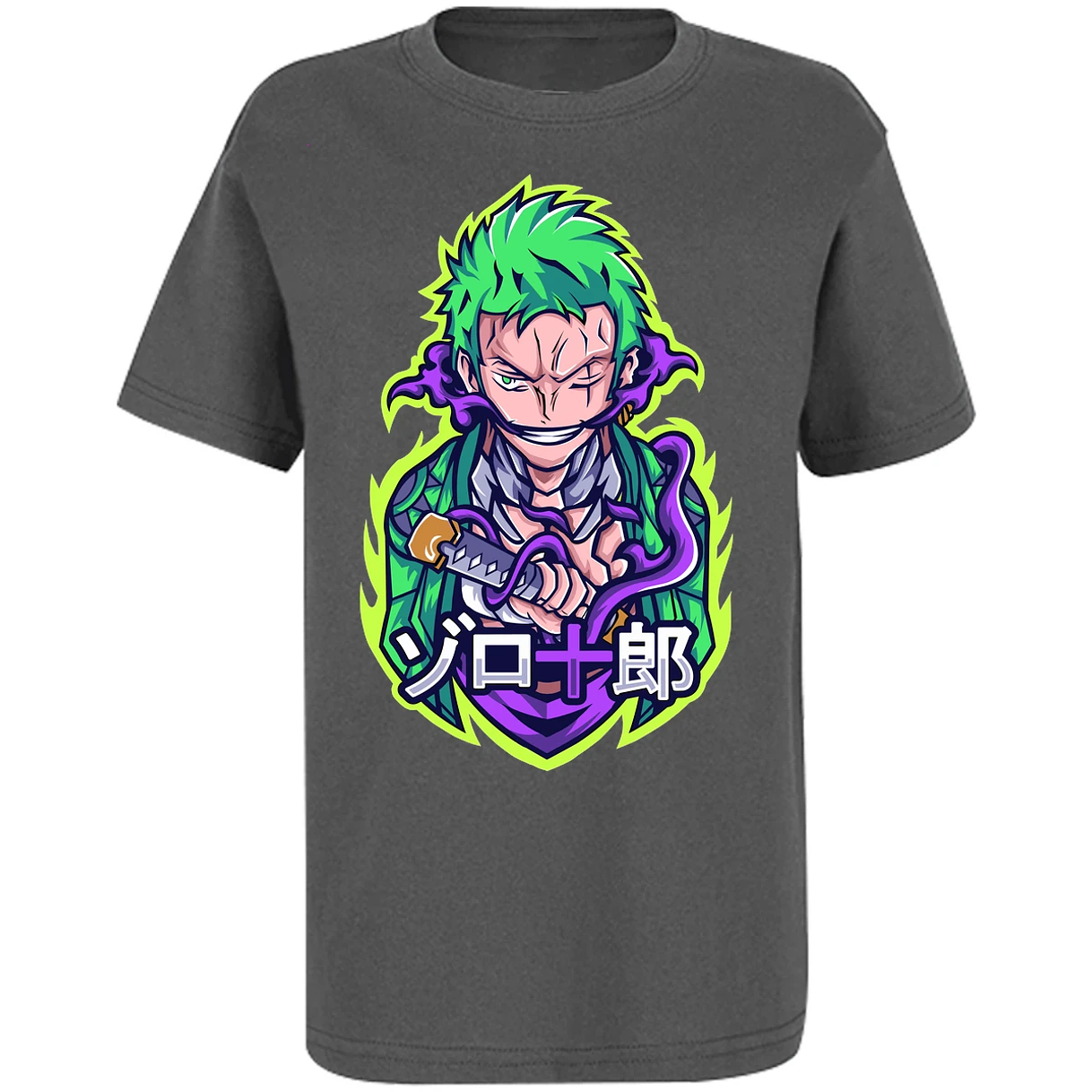 Playera One Piece Anime Zoro Roronoa para Niño 14