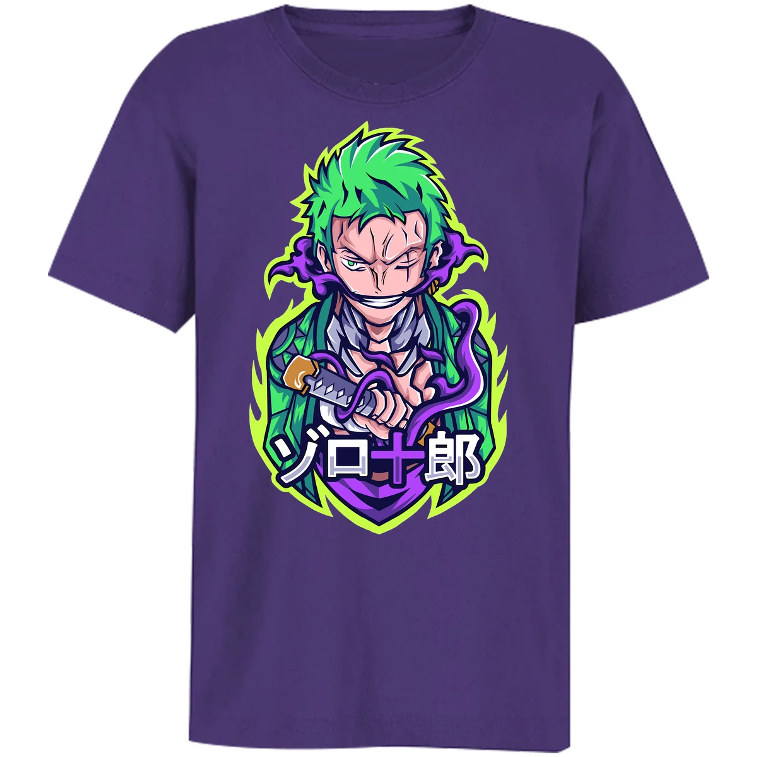 Playera One Piece Anime Zoro Roronoa para Niño 5