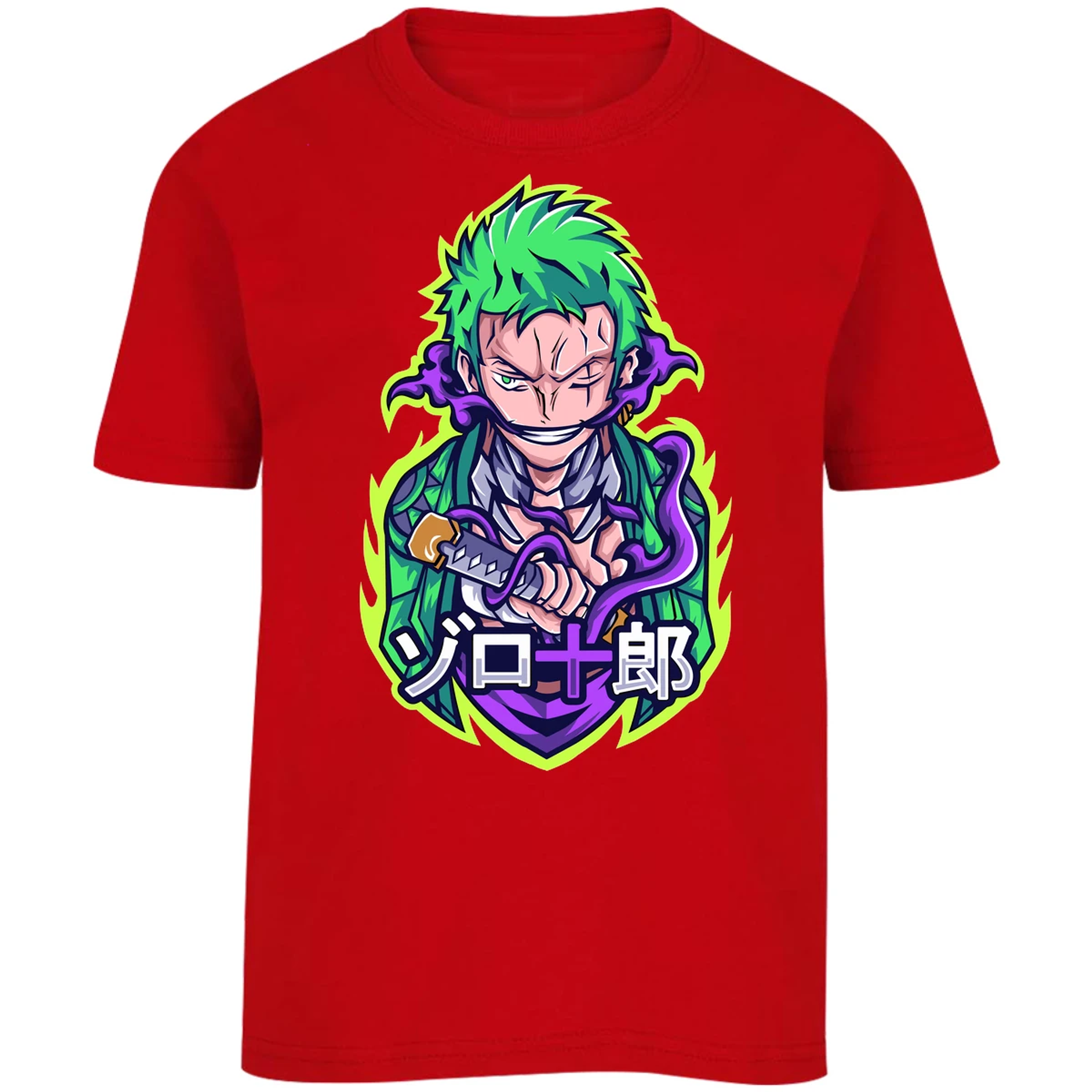 Playera One Piece Anime Zoro Roronoa para Niño 11