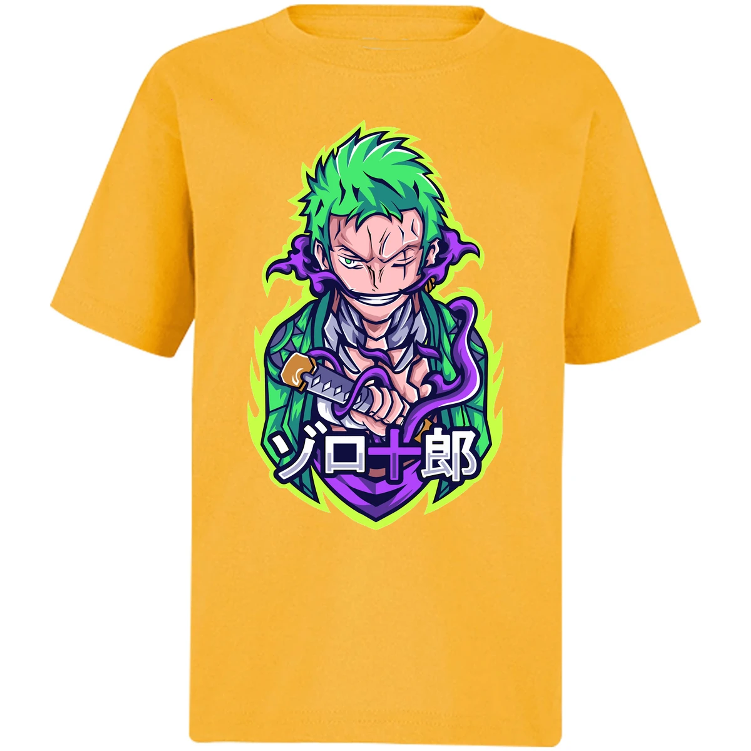 Playera One Piece Anime Zoro Roronoa para Niño 7