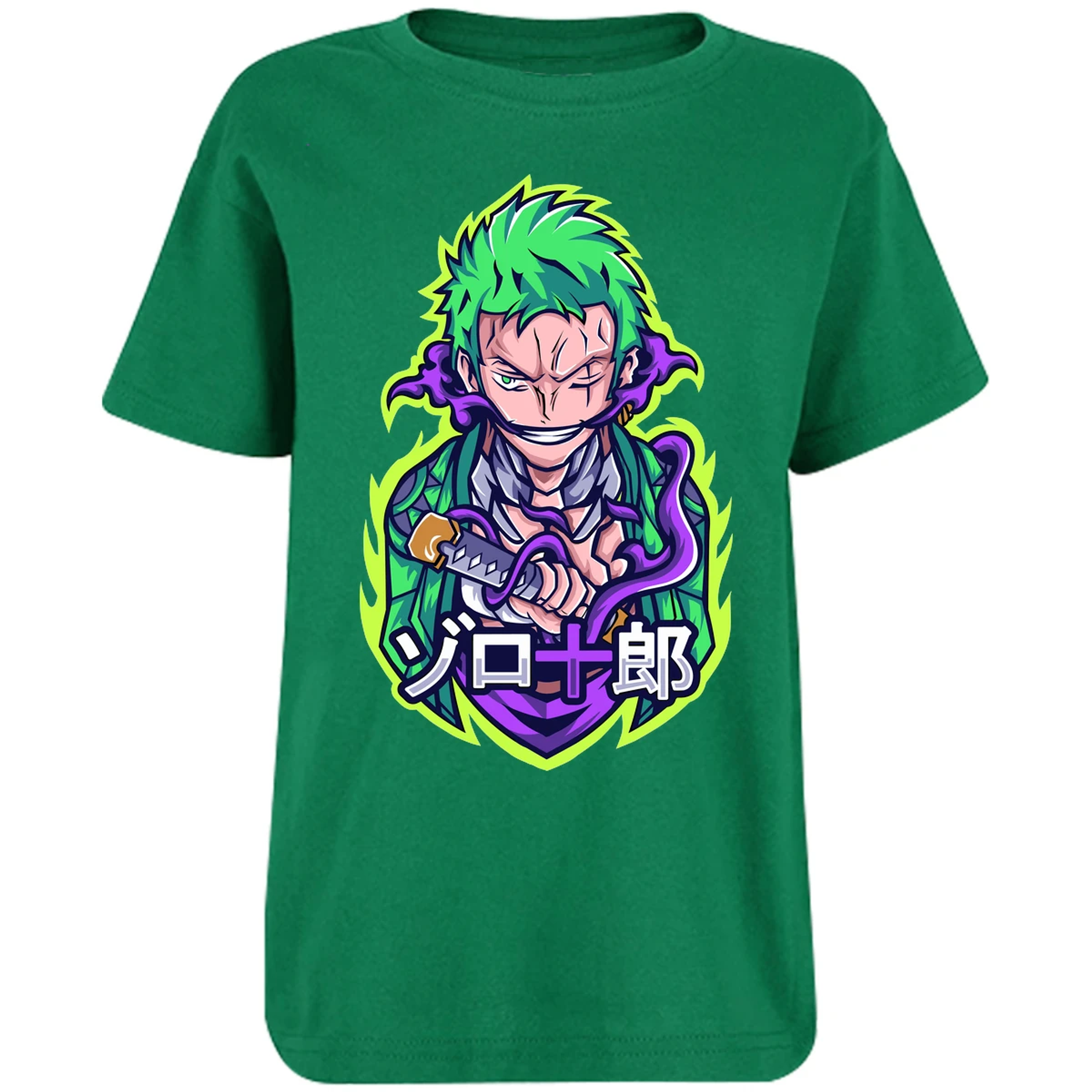 Playera One Piece Anime Zoro Roronoa para Niño 12