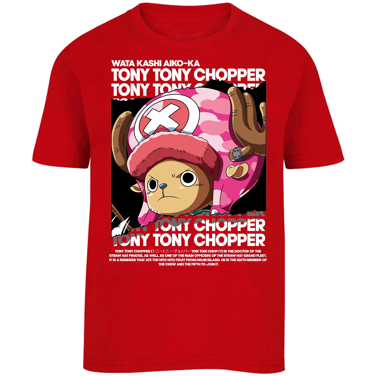 Playera One Piece Chopper Text para Niño 7
