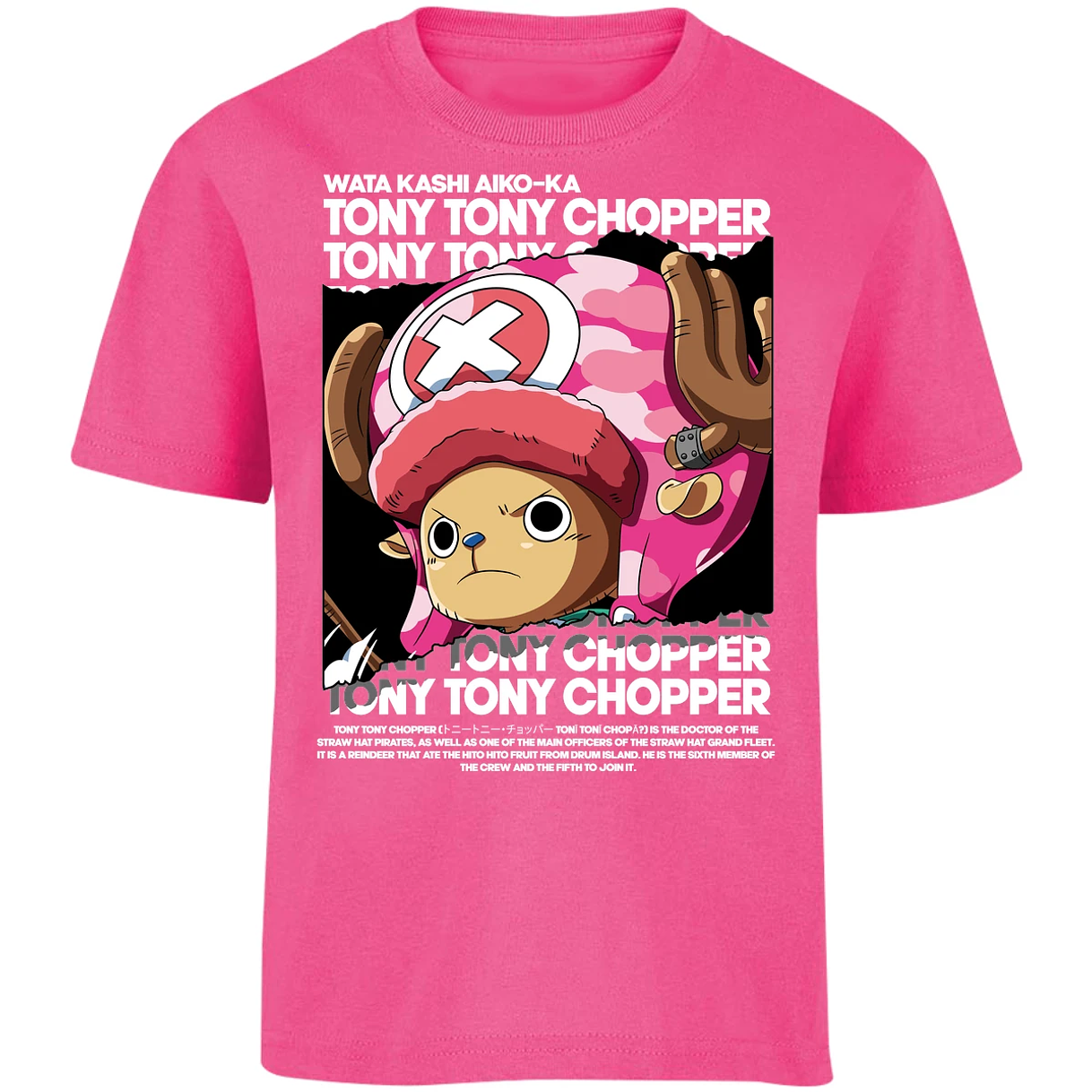 Playera One Piece Chopper Text para Niño 8