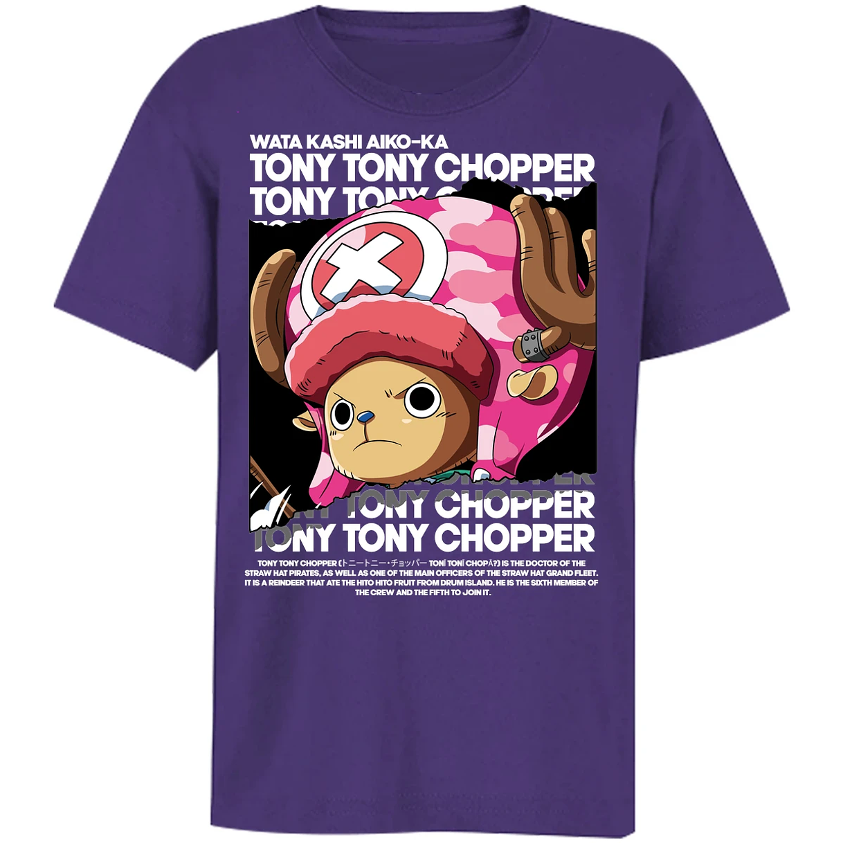 Playera One Piece Chopper Text para Niño 15