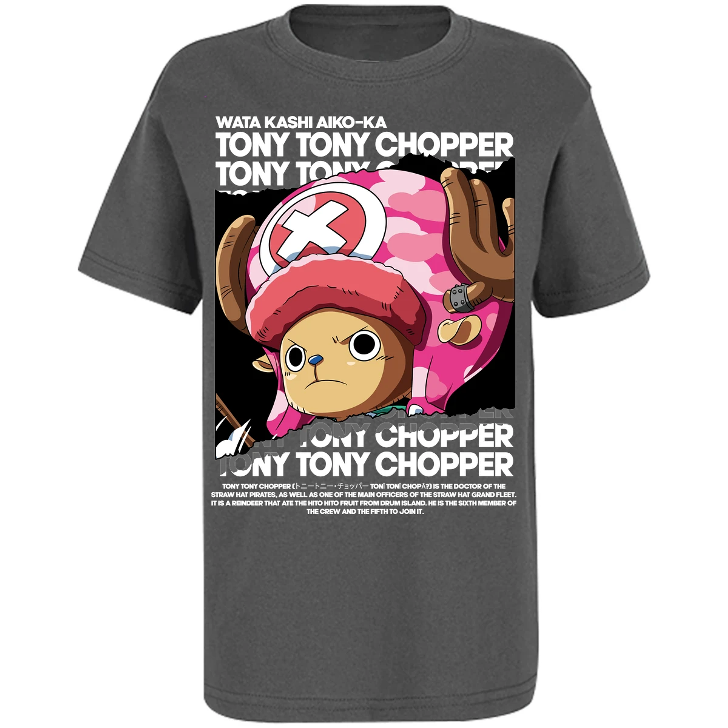 Playera One Piece Chopper Text para Niño 16