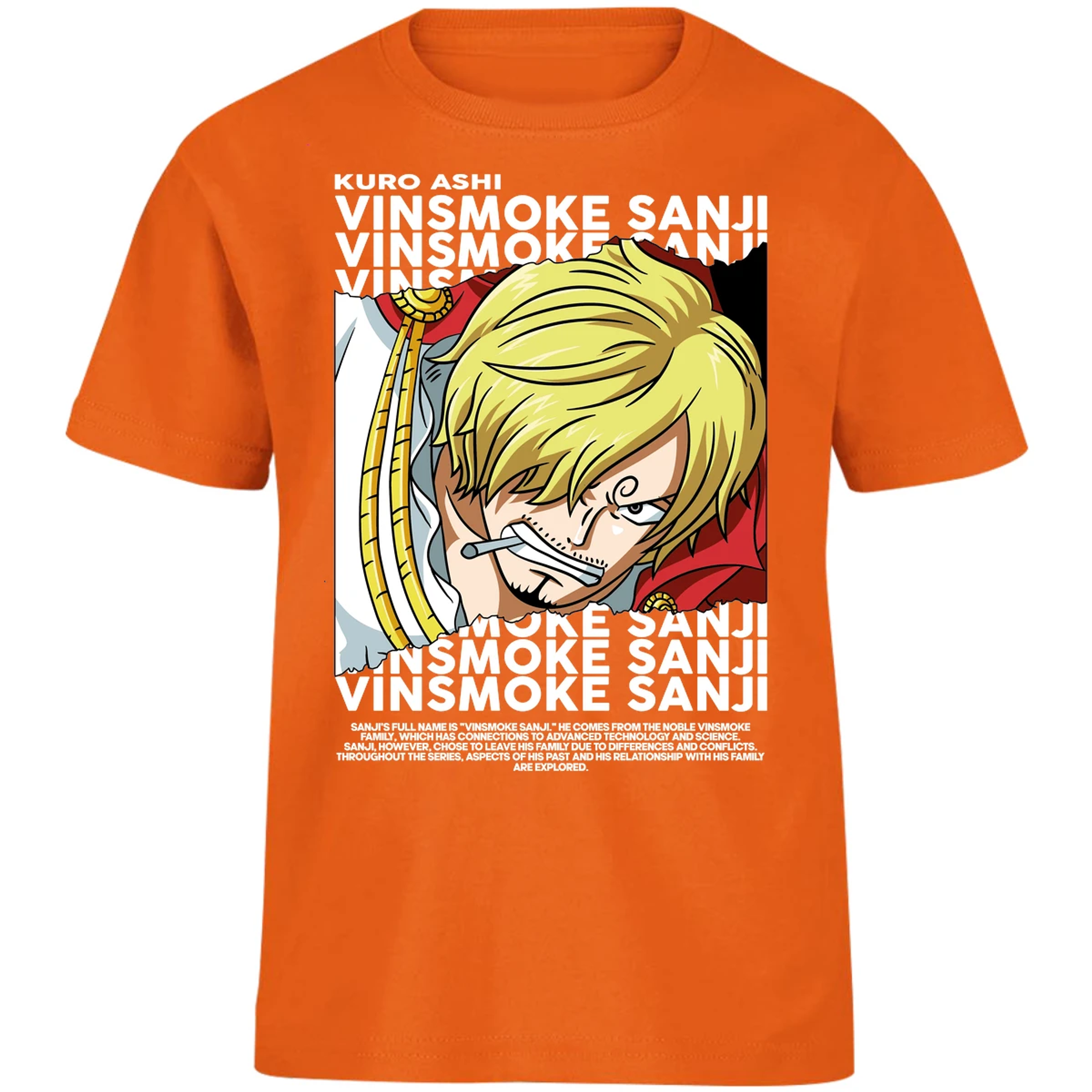 Playera One Piece Sanji Text para Niño 1
