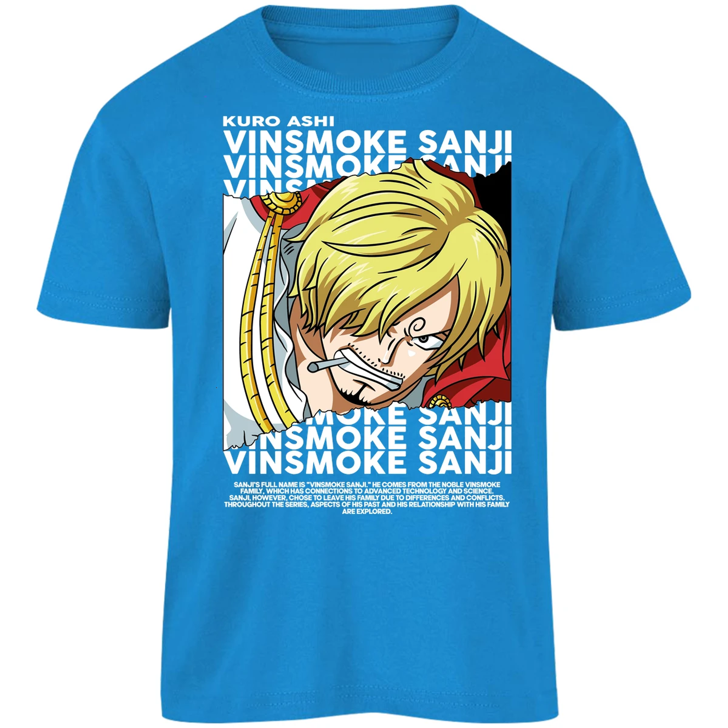 Playera One Piece Sanji Text para Niño 4