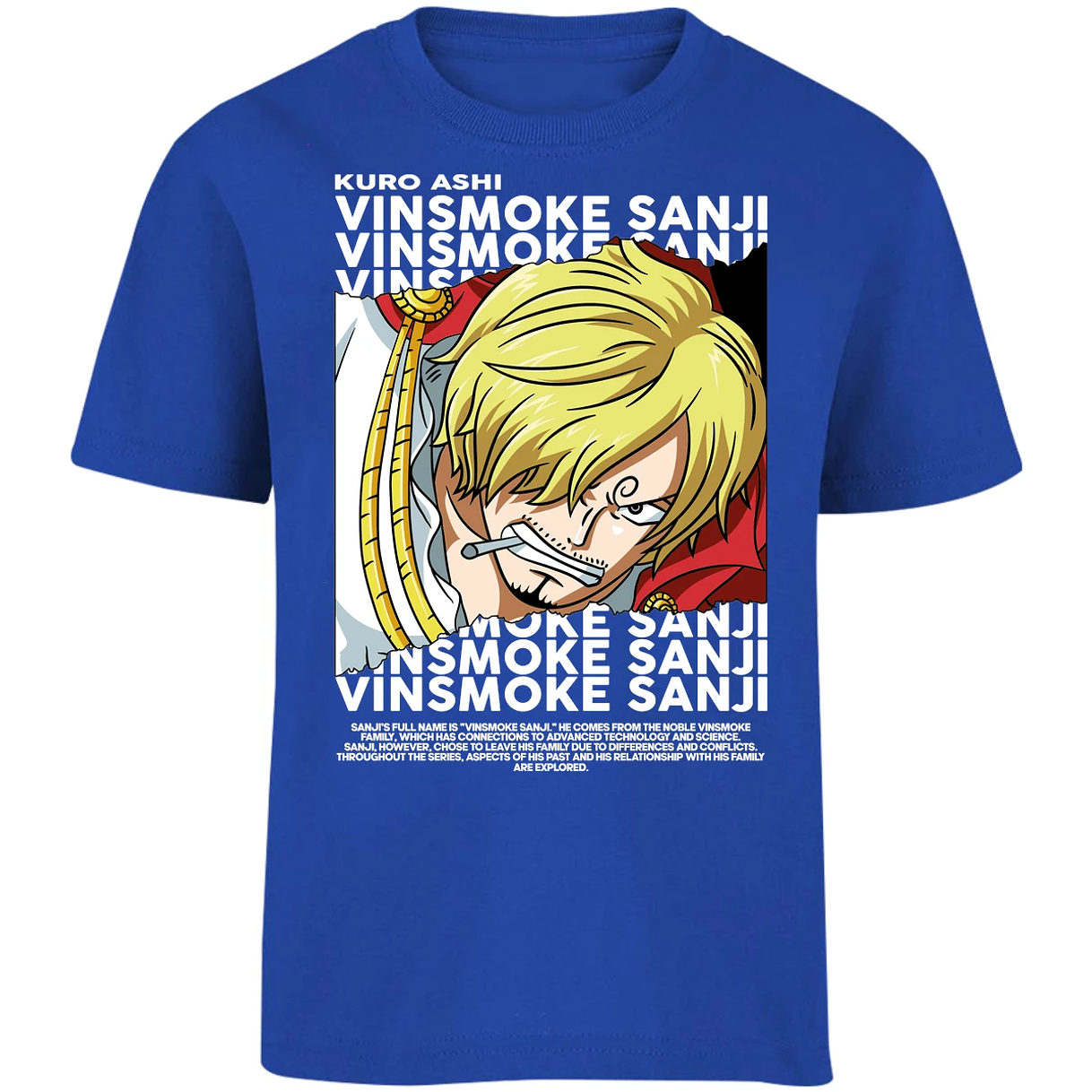 Playera One Piece Sanji Text para Niño 6