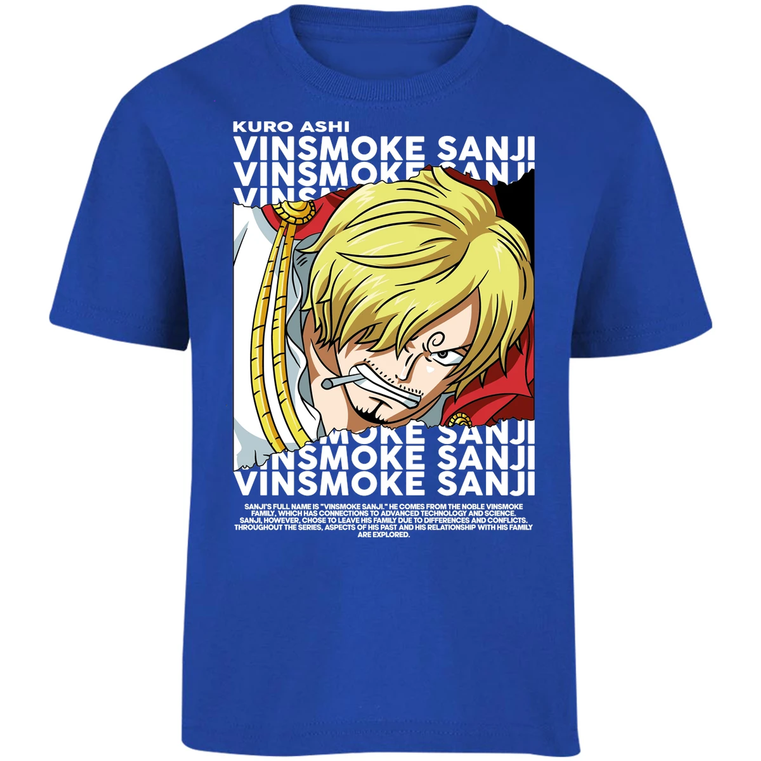 Playera One Piece Sanji Text para Niño 6