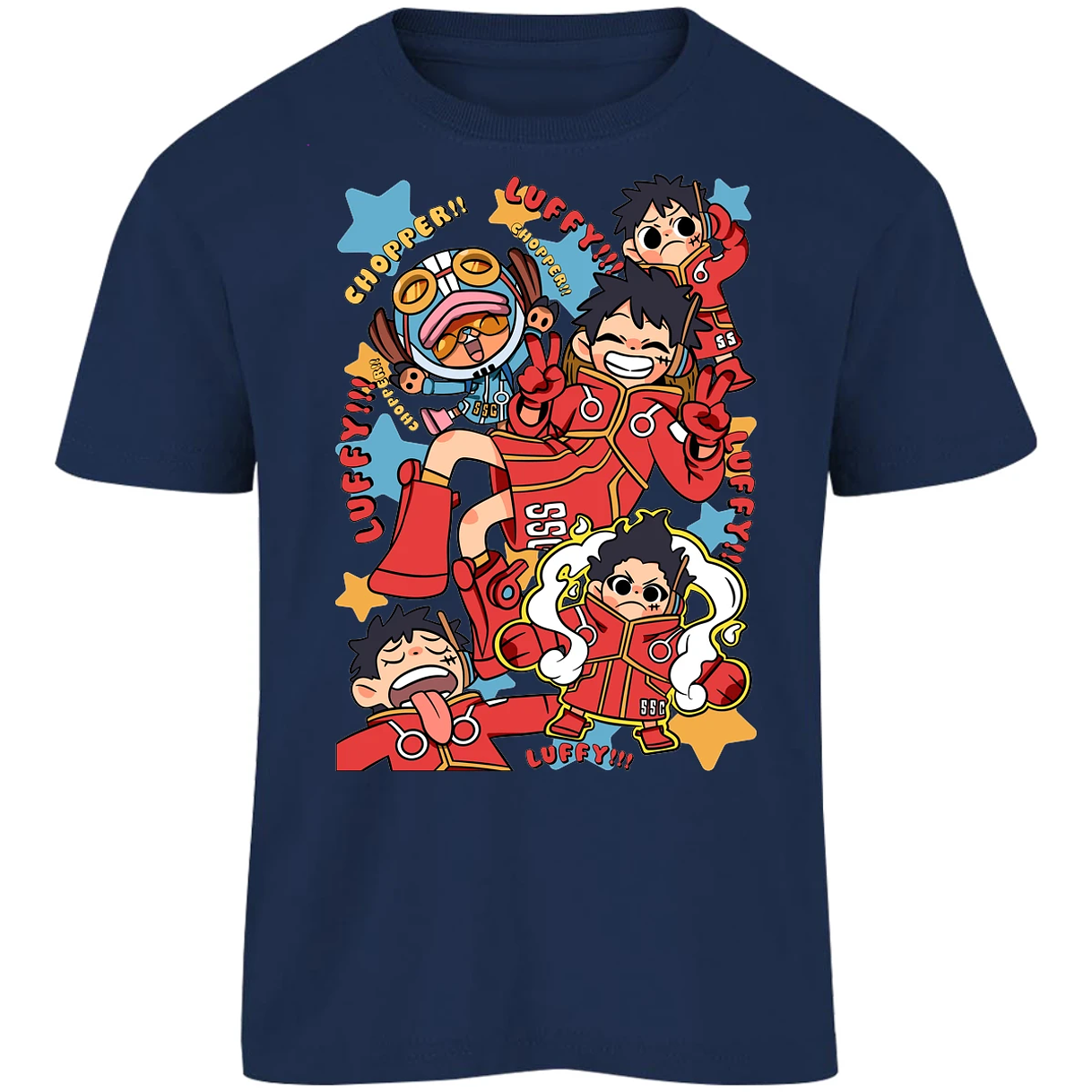 Playera One Piece Luffy Egghead Chibi para Niño 2