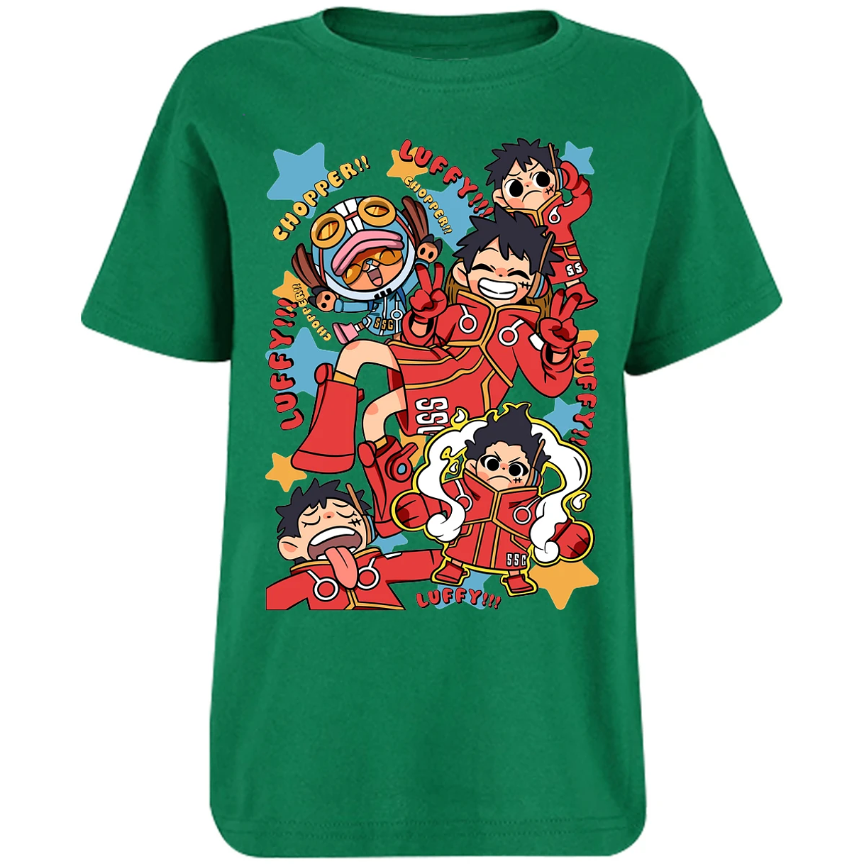 Playera One Piece Luffy Egghead Chibi para Niño 18