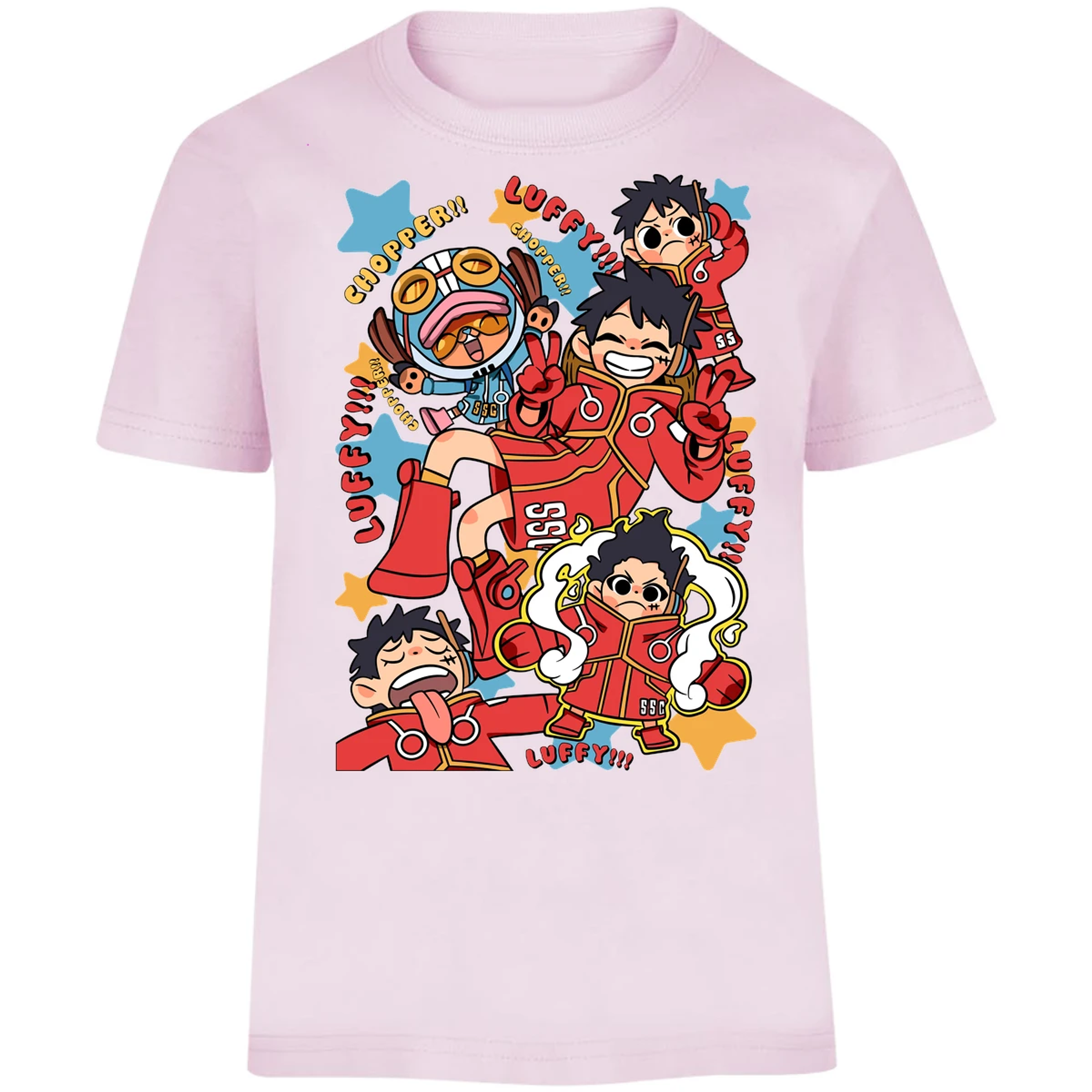 Playera One Piece Luffy Egghead Chibi para Niño 22
