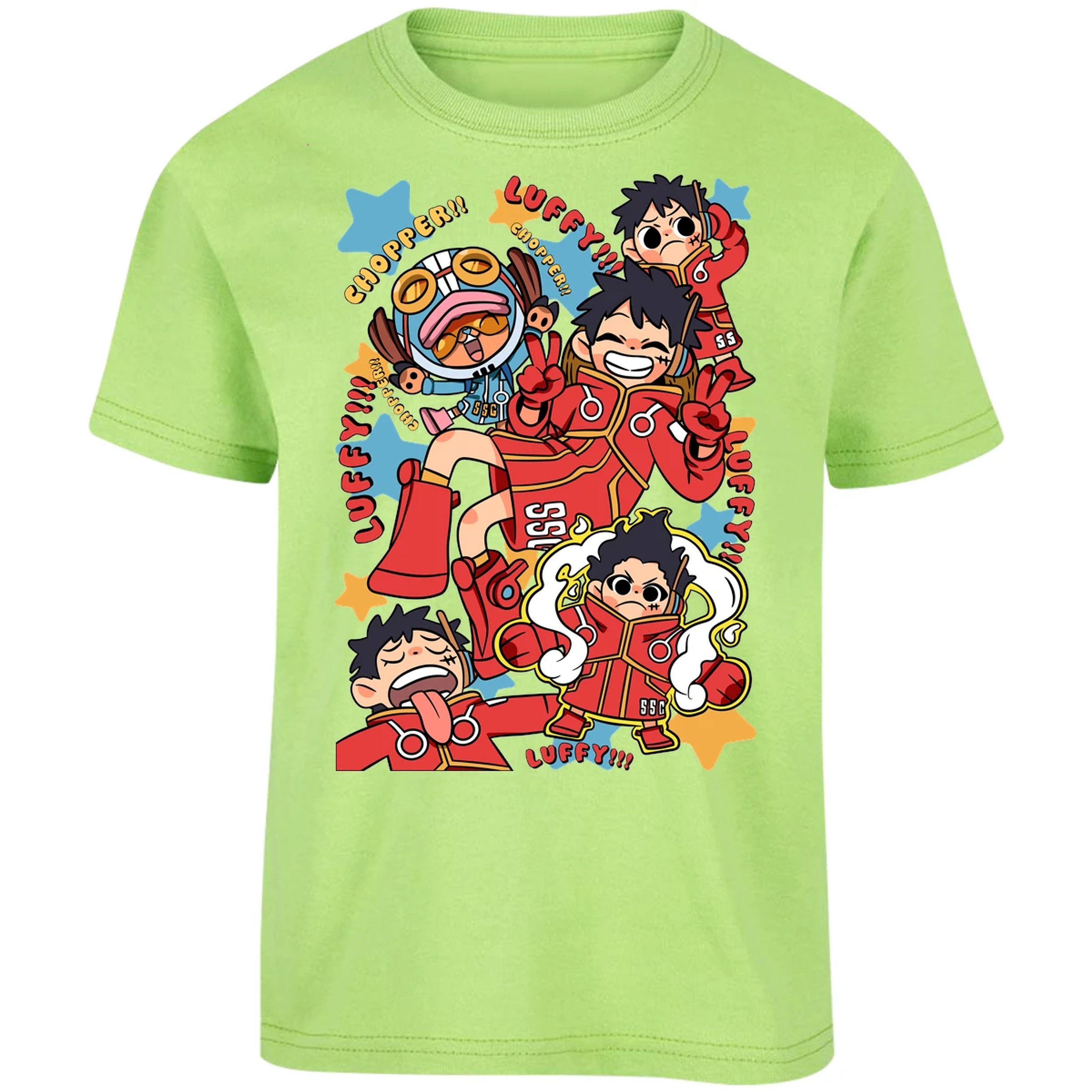 Playera One Piece Luffy Egghead Chibi para Niño 24