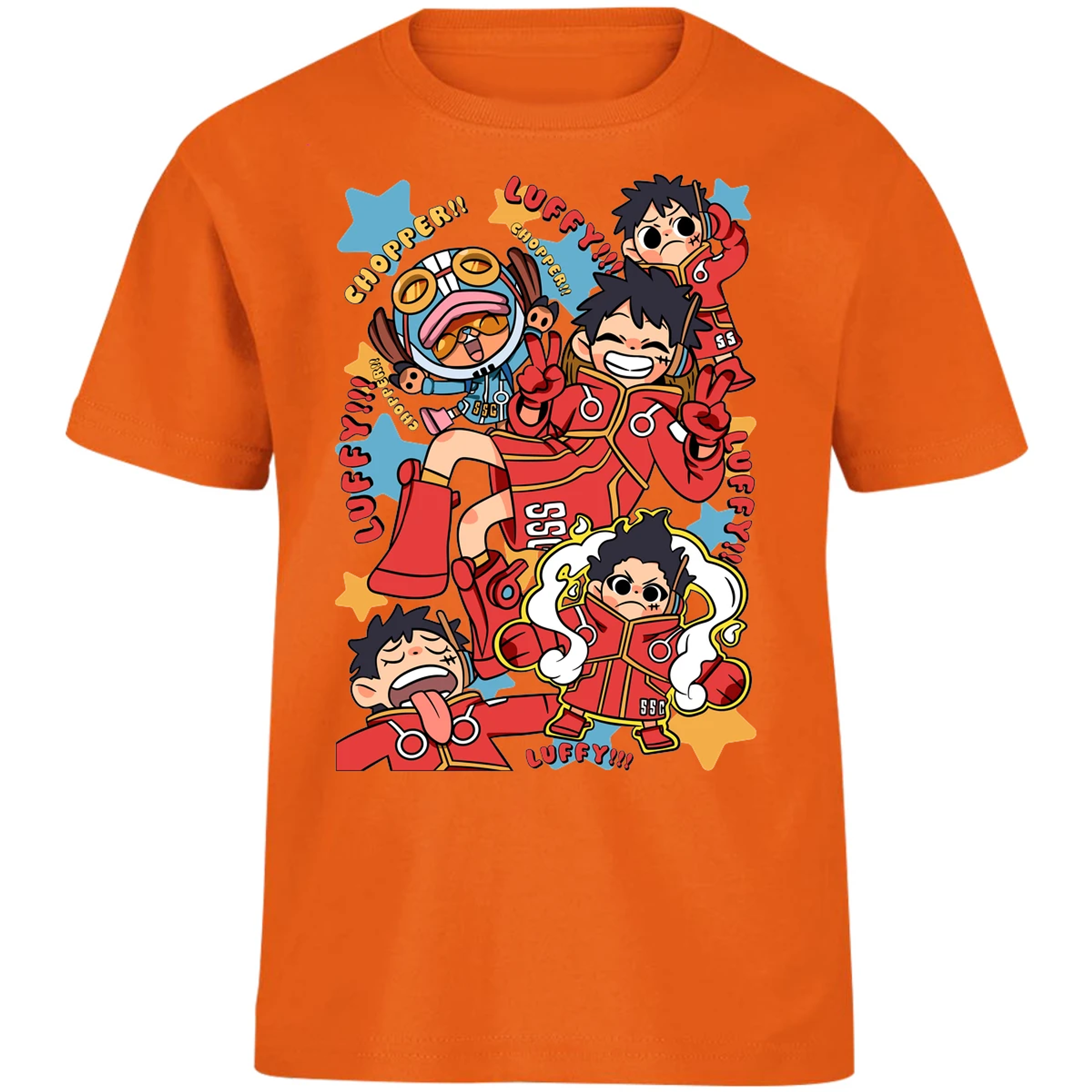 Playera One Piece Luffy Egghead Chibi para Niño 30