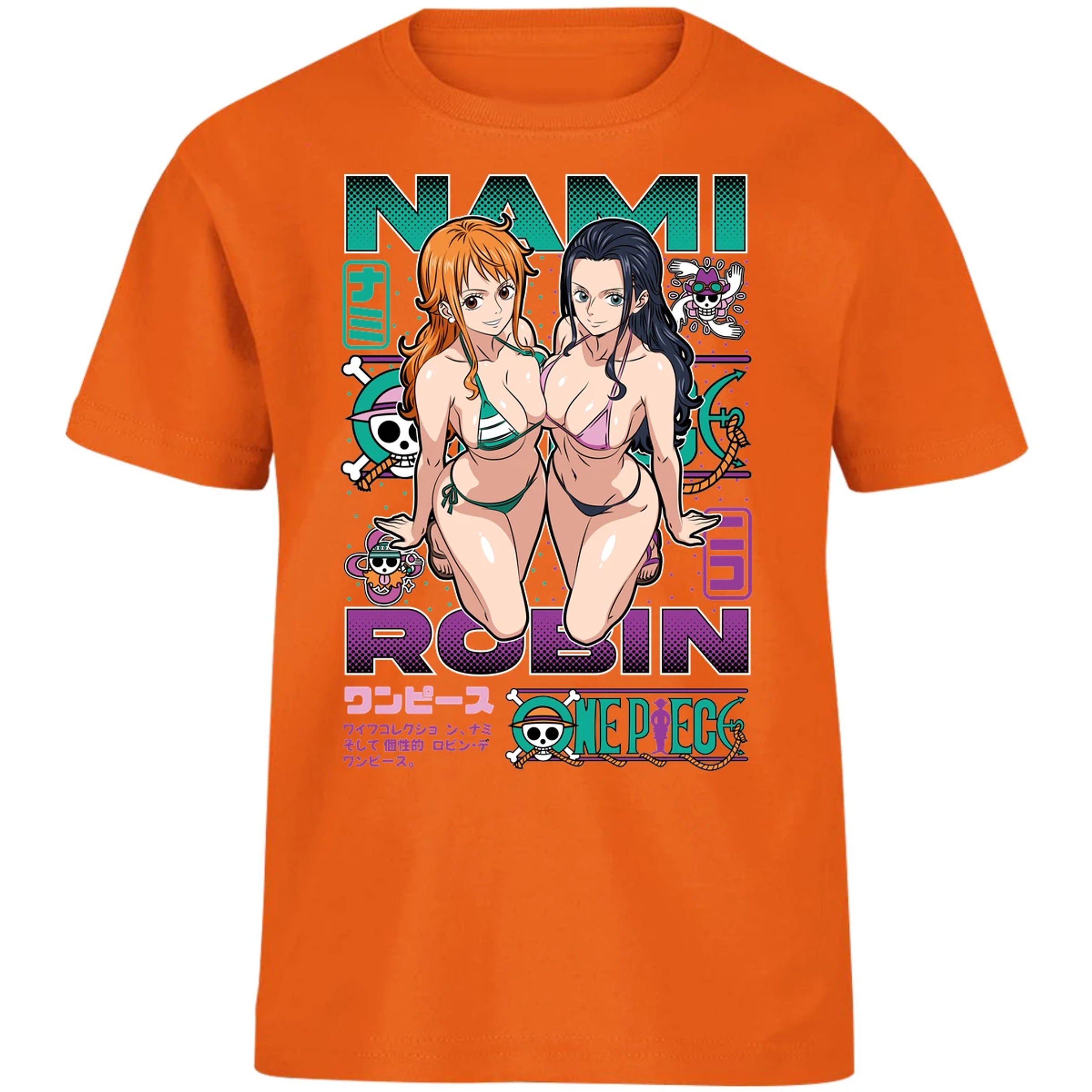 Playera One Piece Nami Y Robin para Niño 12