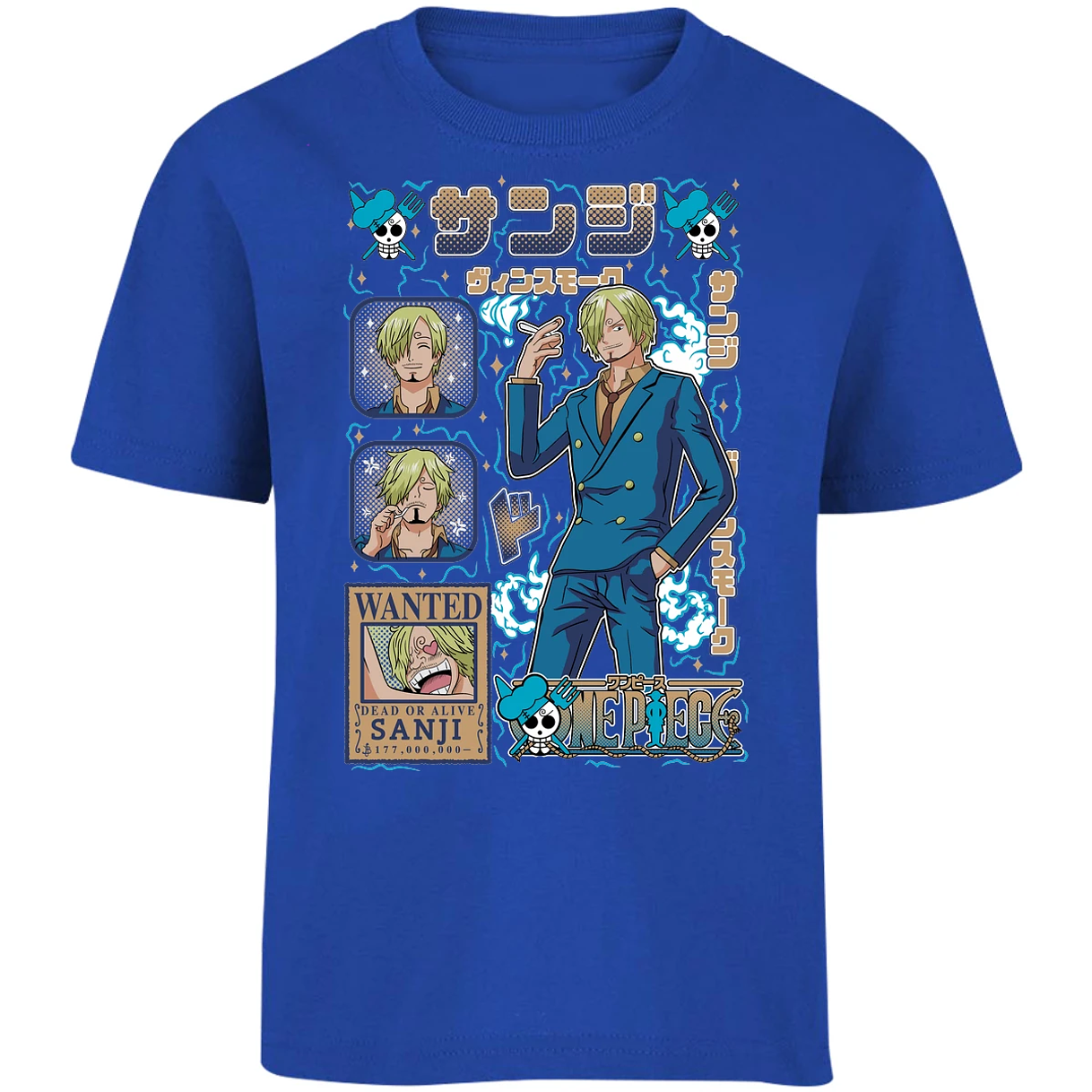 Playera One Piece Sanji Anime para Niño 8