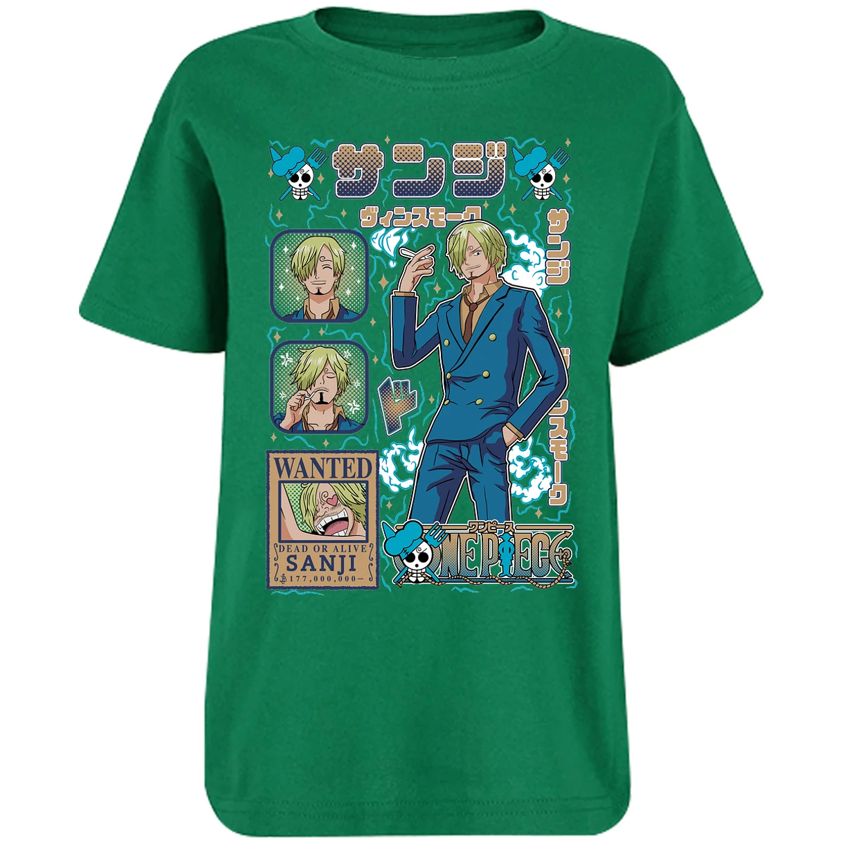 Playera One Piece Sanji Anime para Niño 28